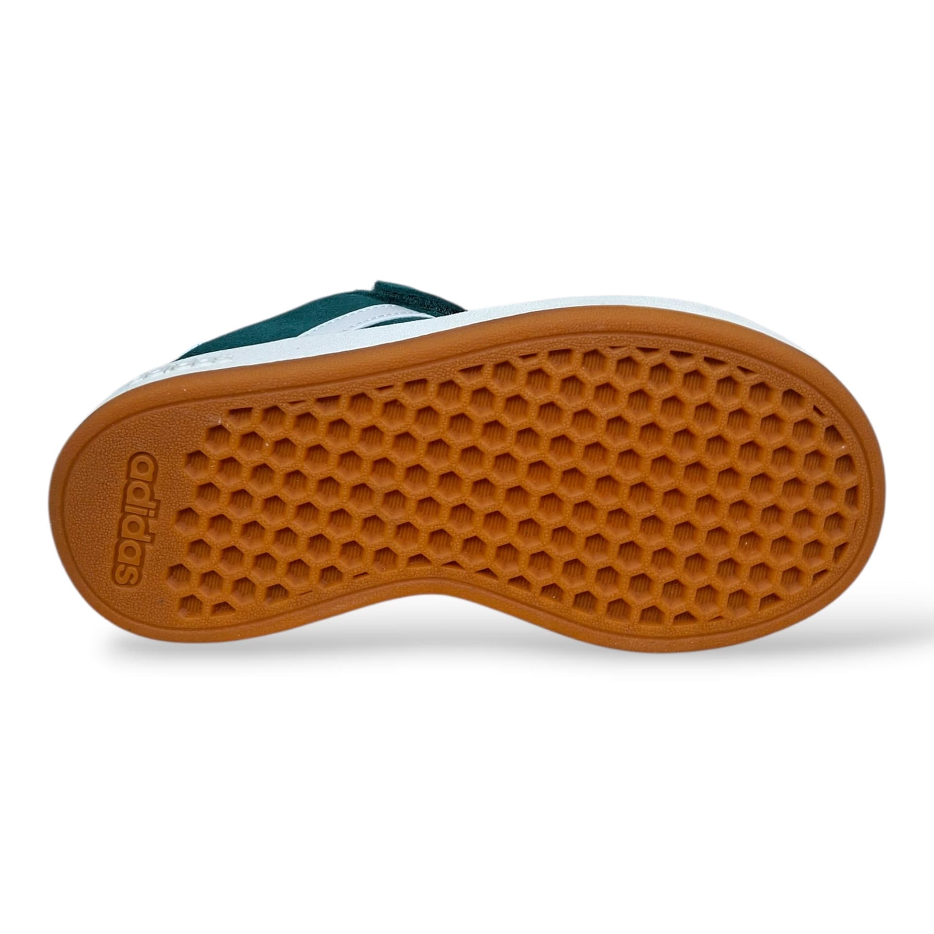 Adidas Grand Court Sneakers Bambini Verdone Bianco | Taglia 21-35 | Suede Velcro | Scarpetteria Gica - 5