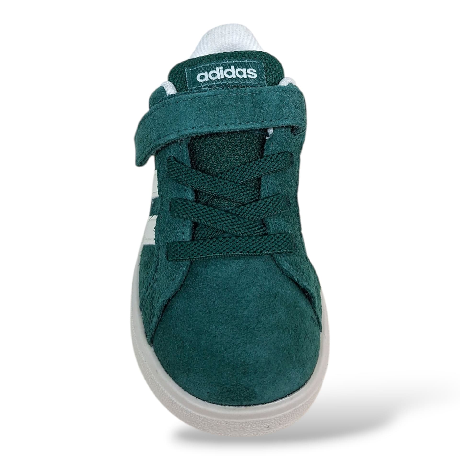 Adidas Grand Court Sneakers Bambini Verdone Bianco | Taglia 21-35 | Suede Velcro | Scarpetteria Gica - 9