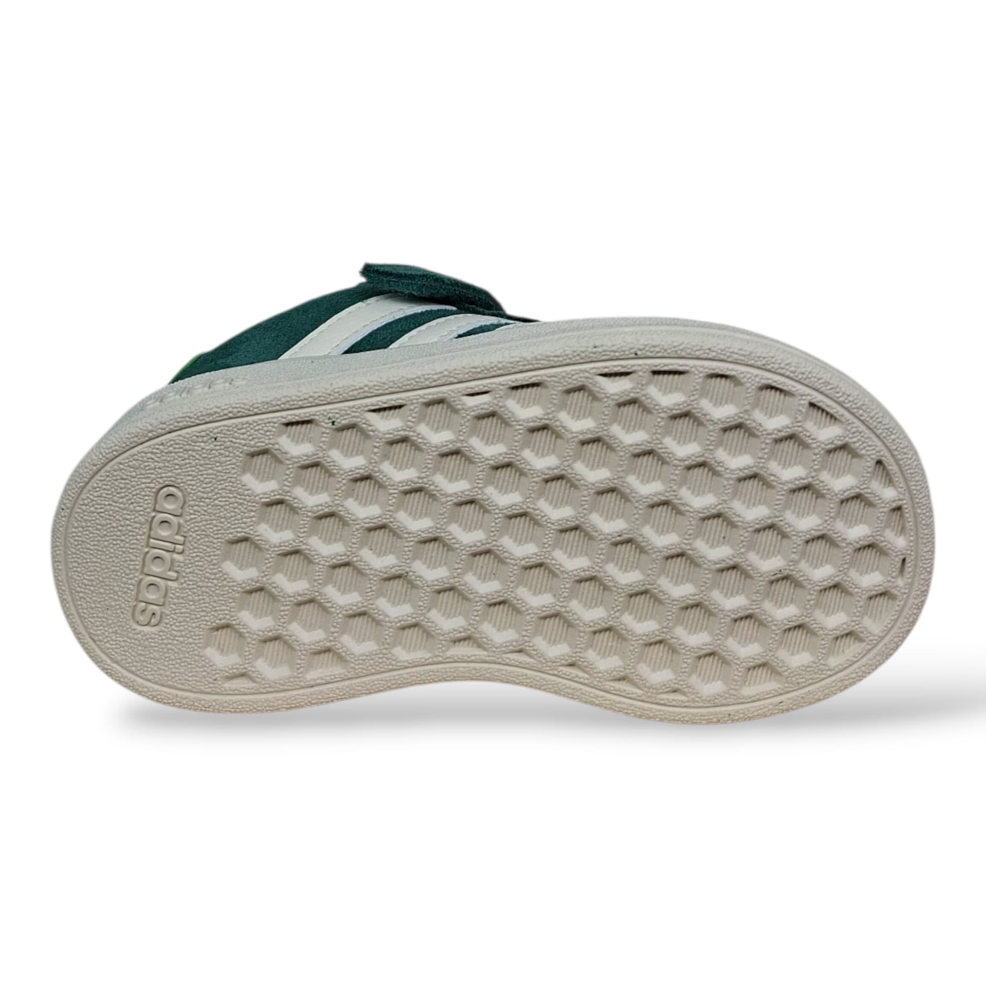 Adidas Grand Court Sneakers Bambini Verdone Bianco | Taglia 21-35 | Suede Velcro | Scarpetteria Gica - 10