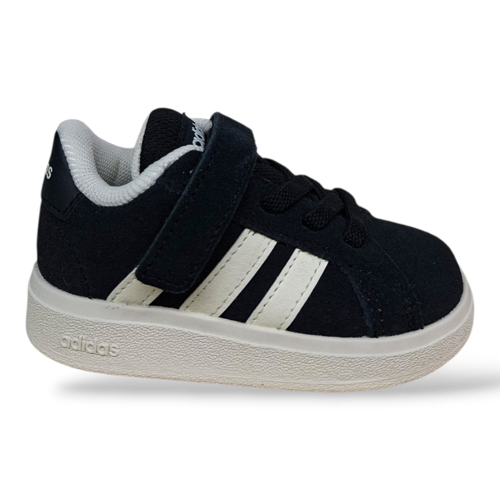 Adidas Grand Court Sneakers Bambini Nero Bianco | Taglia 20-35 | Suede Velcro | Scarpetteria Gica - 12