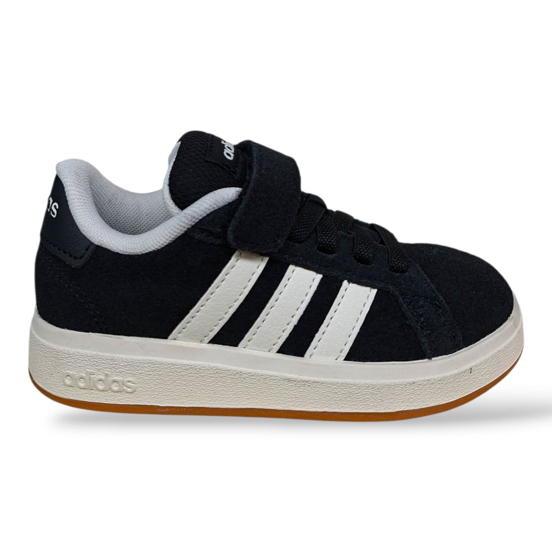 Adidas Grand Court Sneakers Bambini Nero Bianco | Taglia 20-35 | Suede Velcro | Scarpetteria Gica - 11