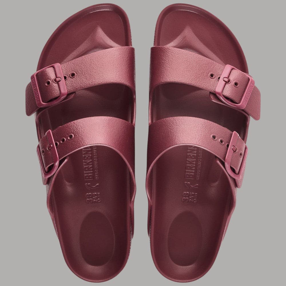 Birkenstock Ciabatte Arizona Donna EVA Leggere Ammortizzanti Calzata Narrow Fit Rosso Vino - 8