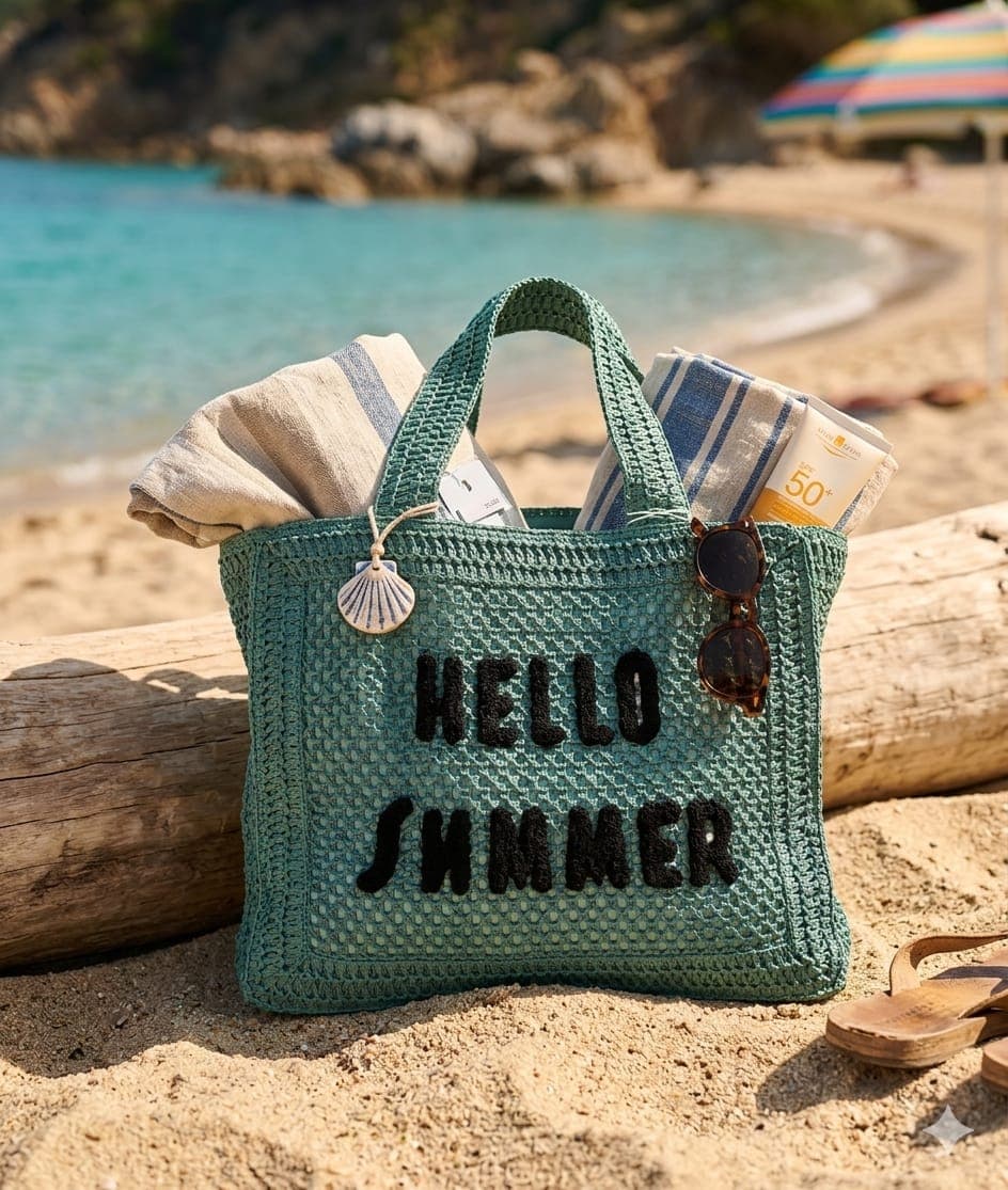 Borsa Mare Papalina Hello Summer Capiente e Colorata per Spiaggia - 2