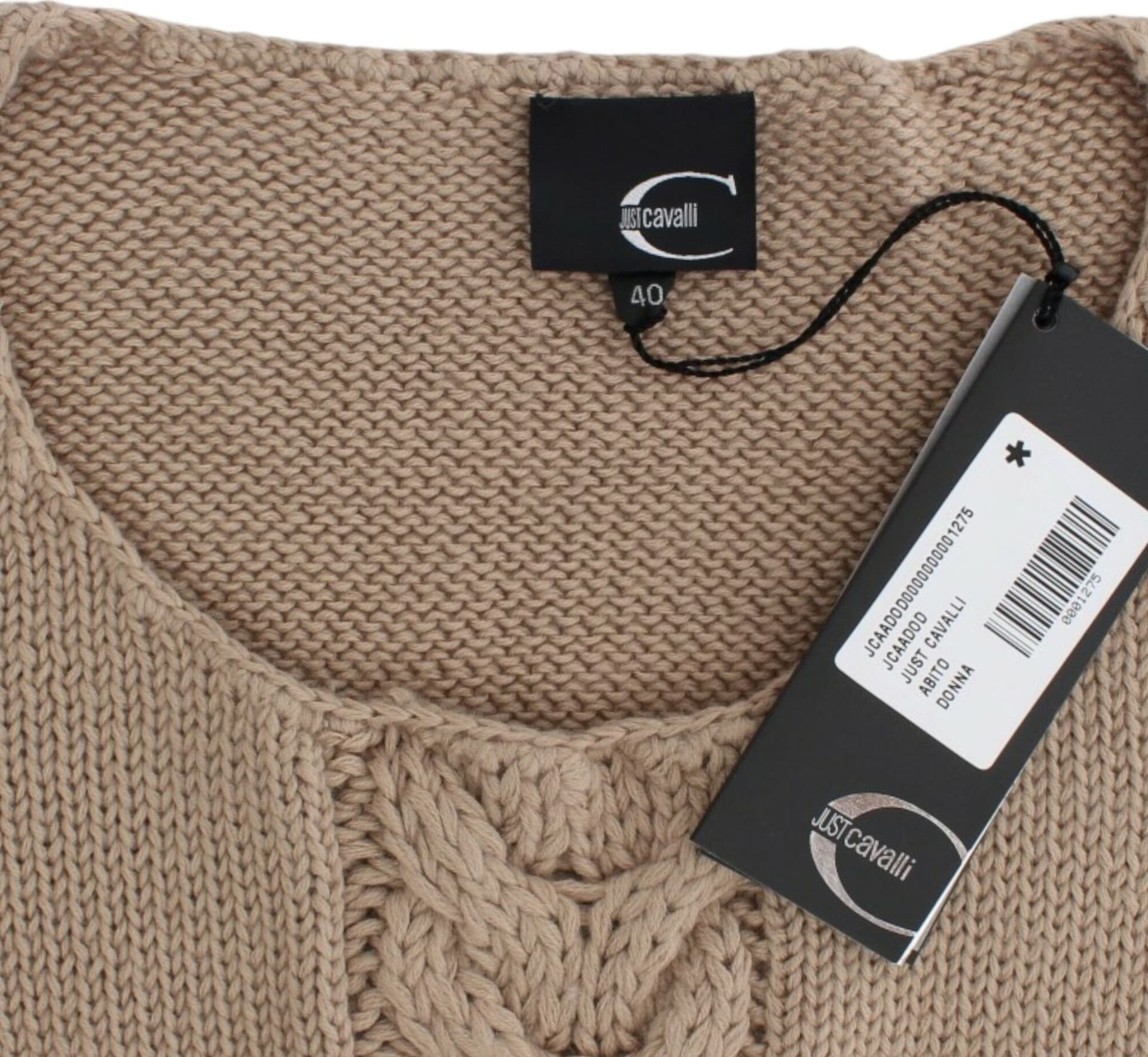 Beige knitted wool sweater - 6