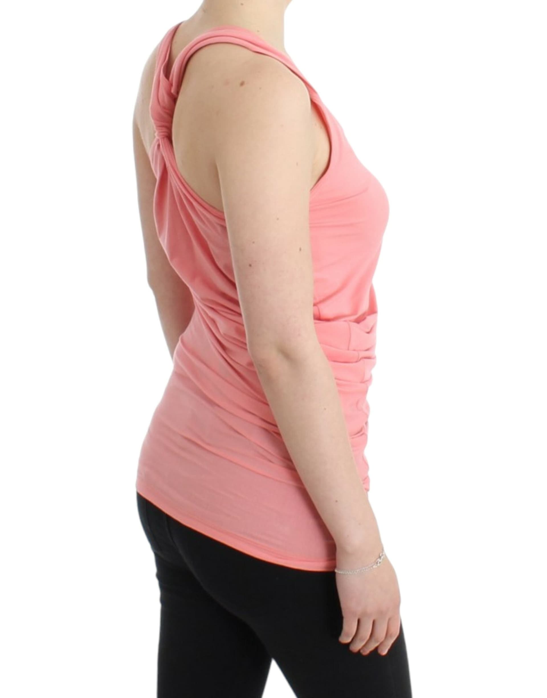 Pink cotton tank top - 4
