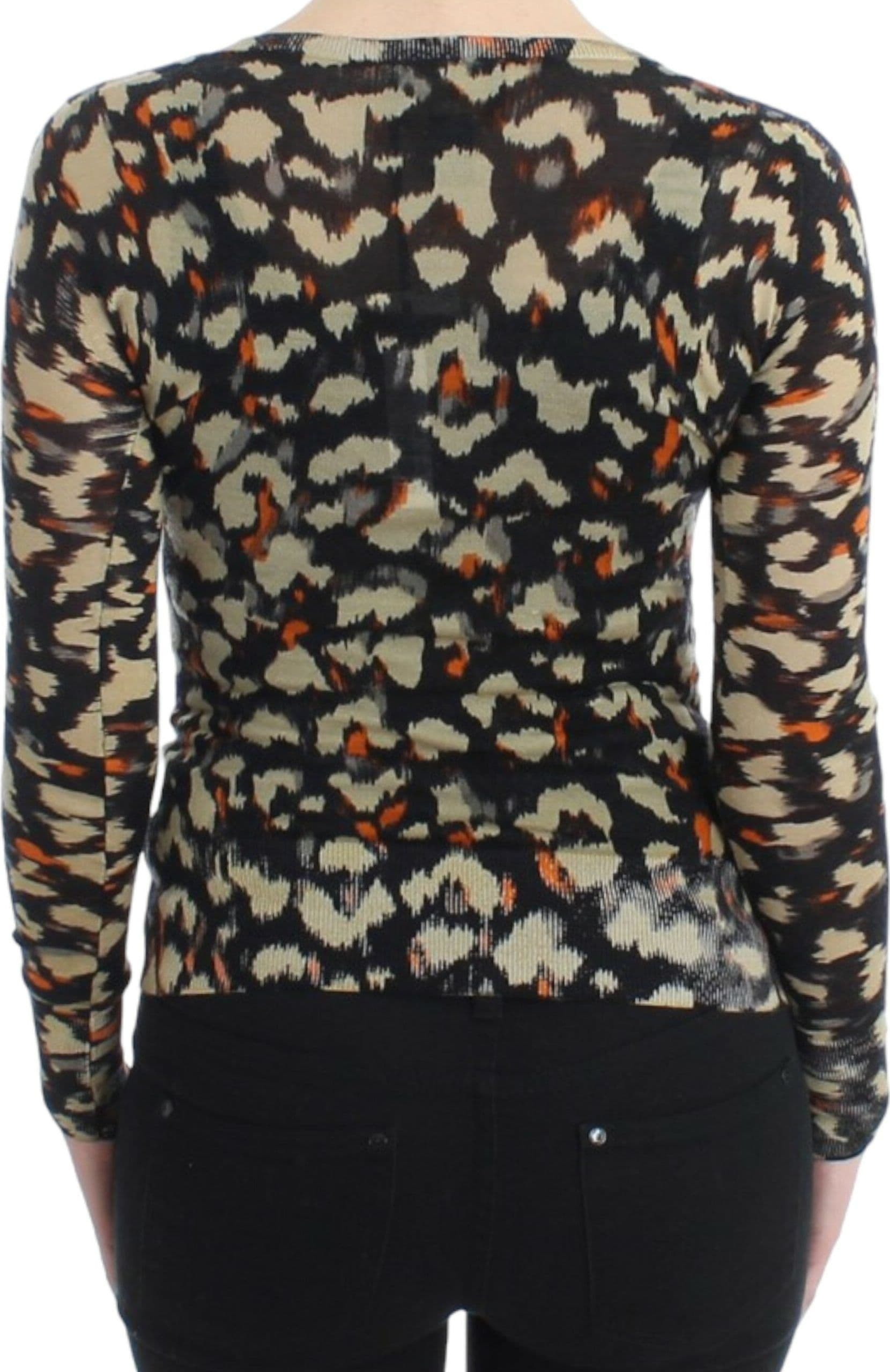 Multicolor v-neck wool jumper - 3