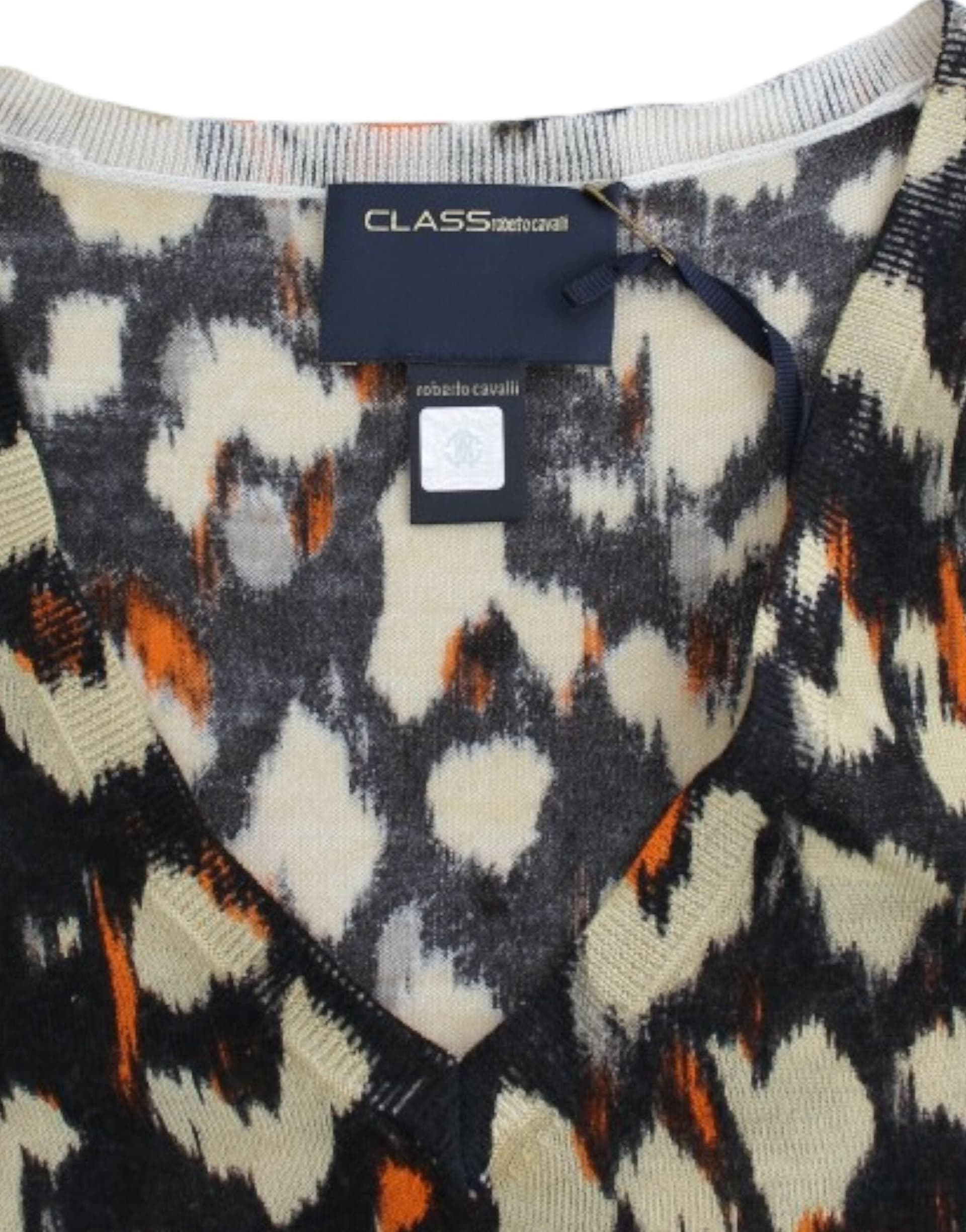 Multicolor v-neck wool jumper - 6