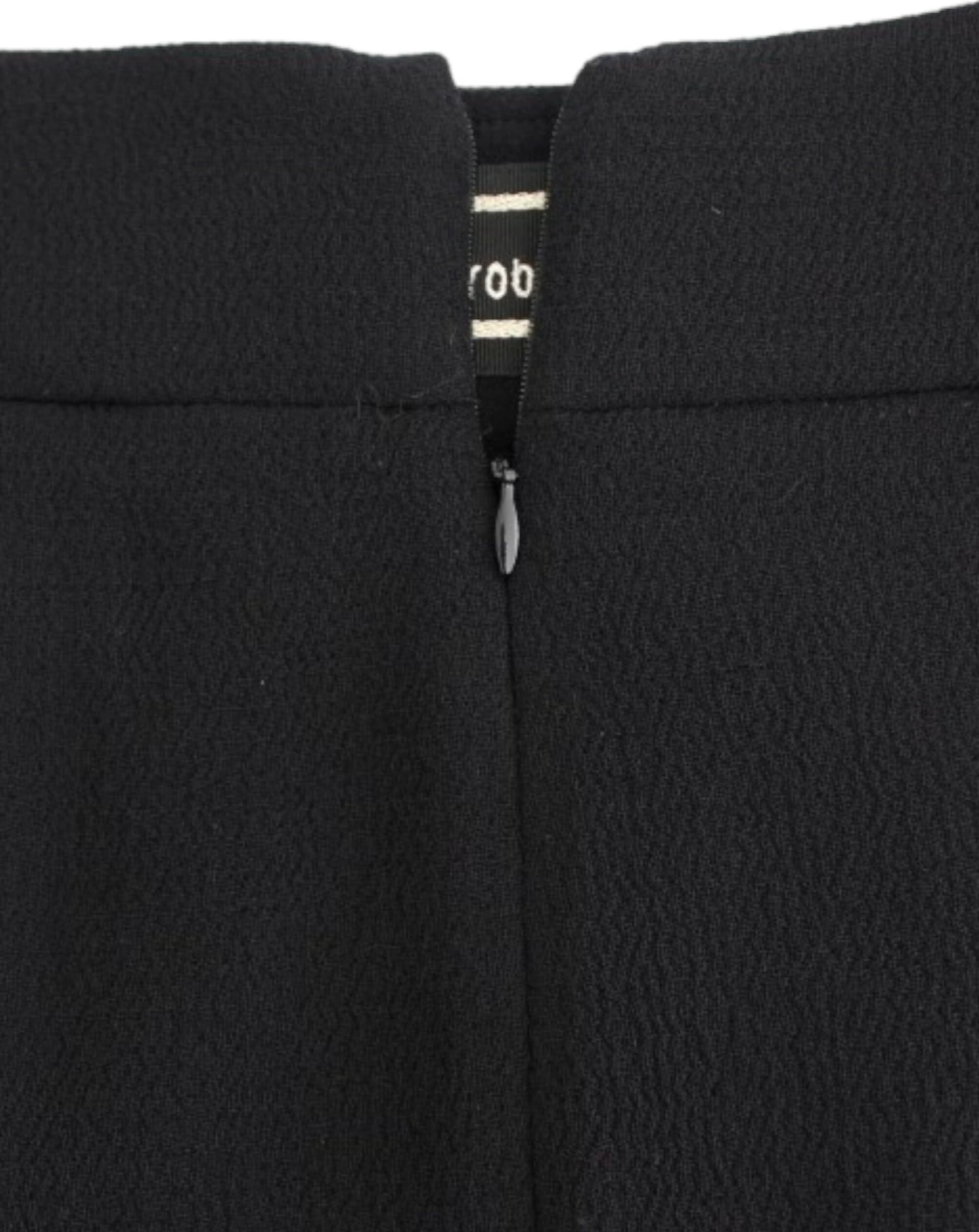 Black wool pencil skirt - 4