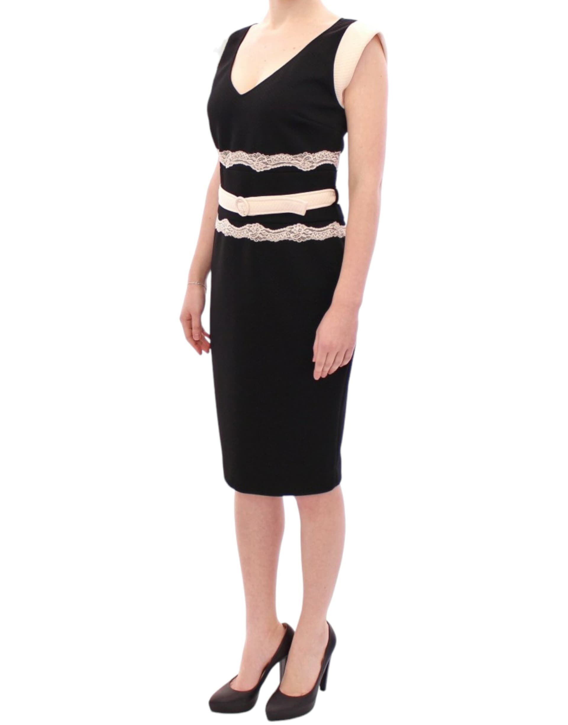 Black lace sheath dress - 2