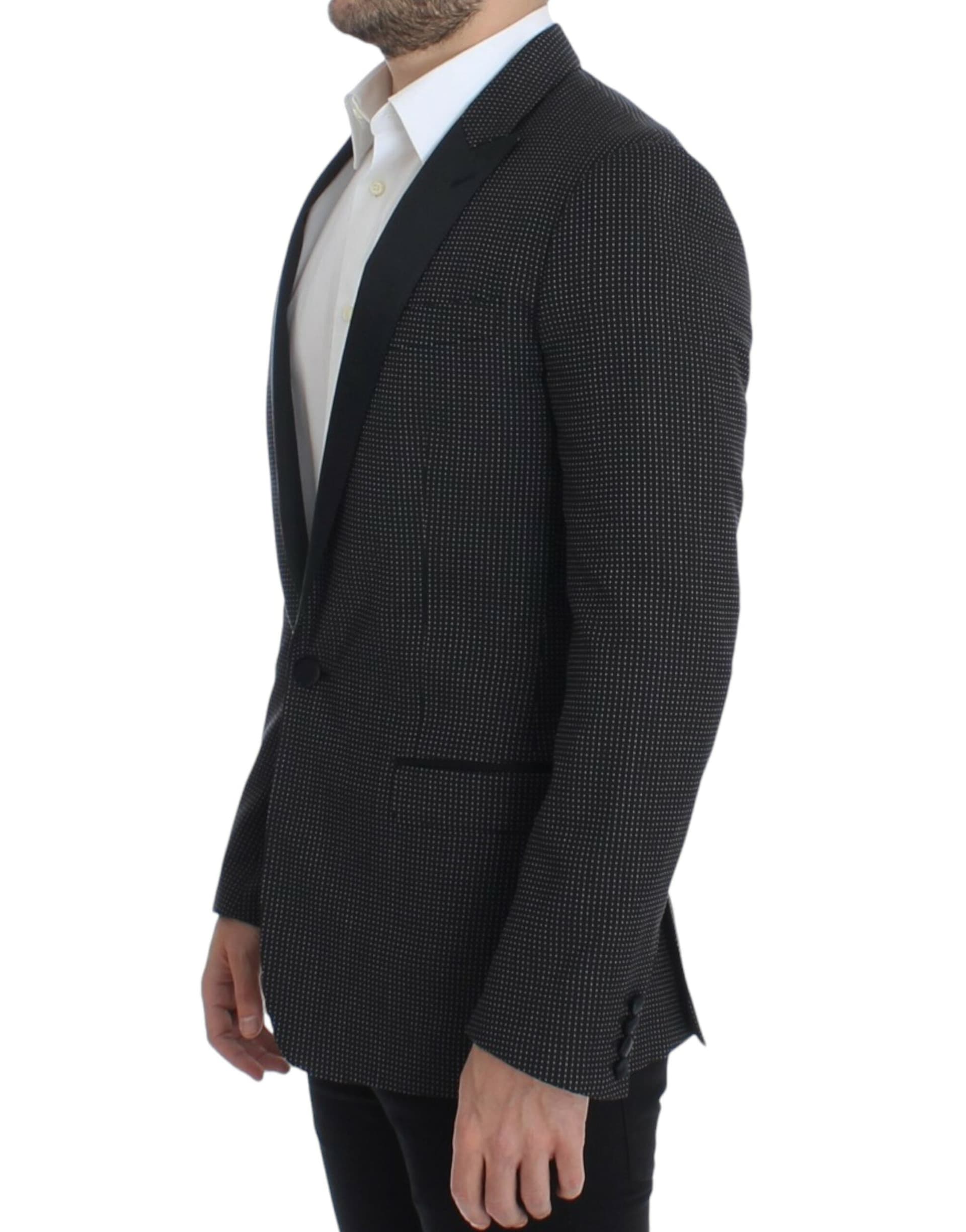 Black wool slim MARTINI blazer - 2