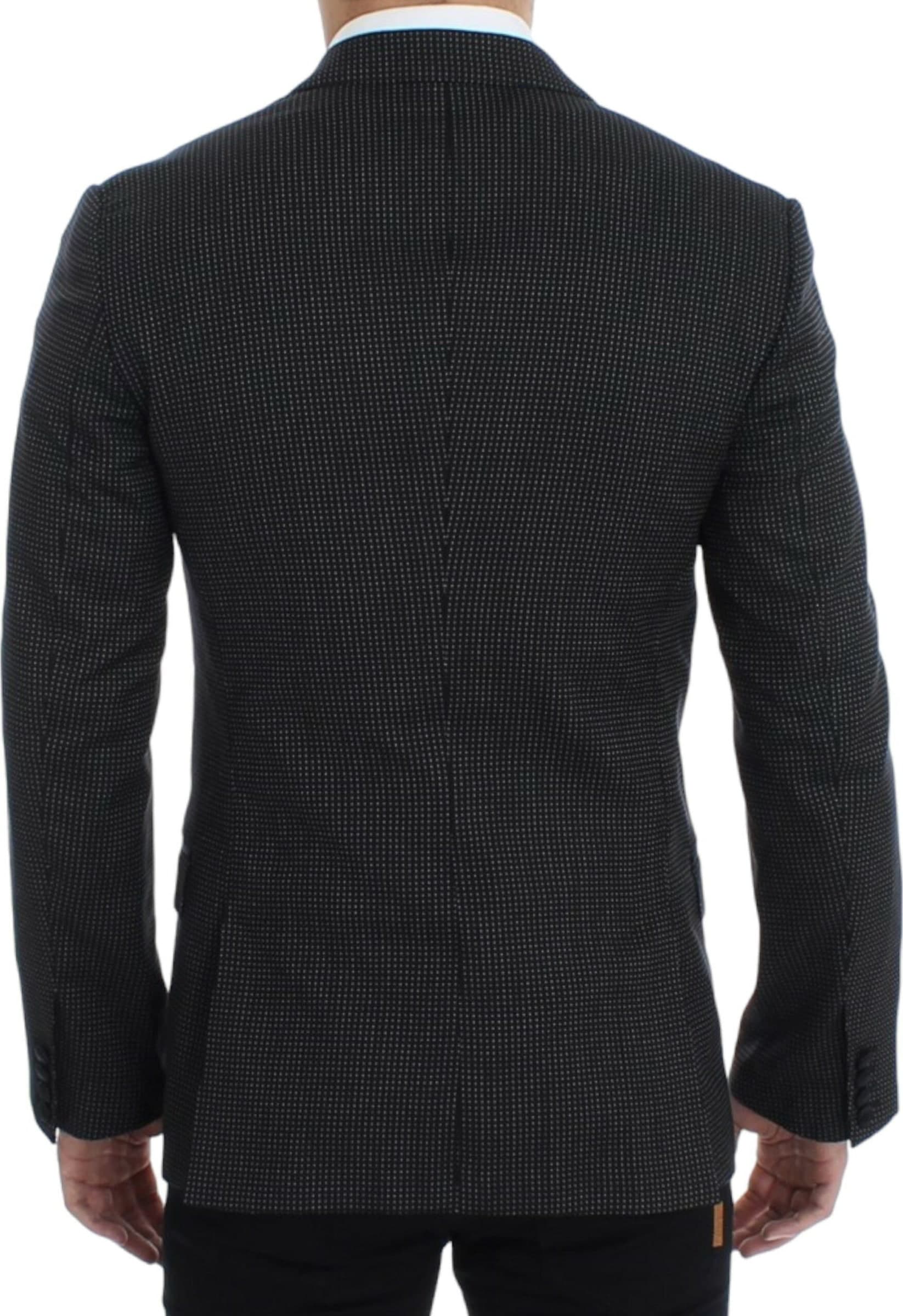 Black wool slim MARTINI blazer - 3