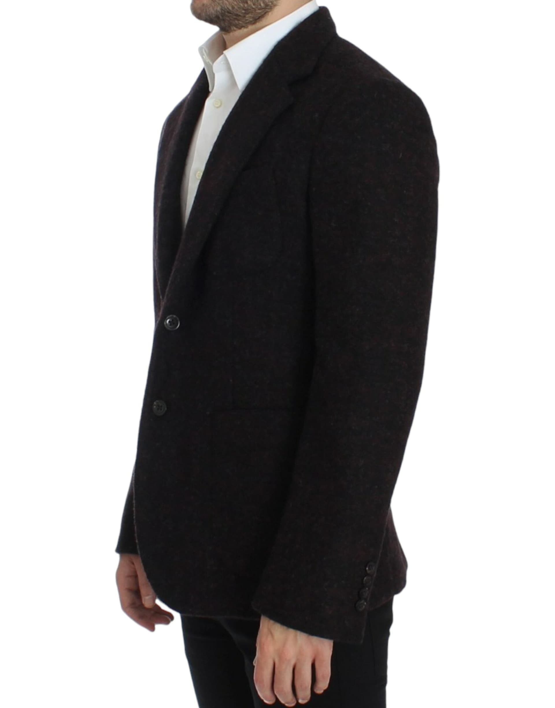 Bordeaux alpaga two button blazer - 2