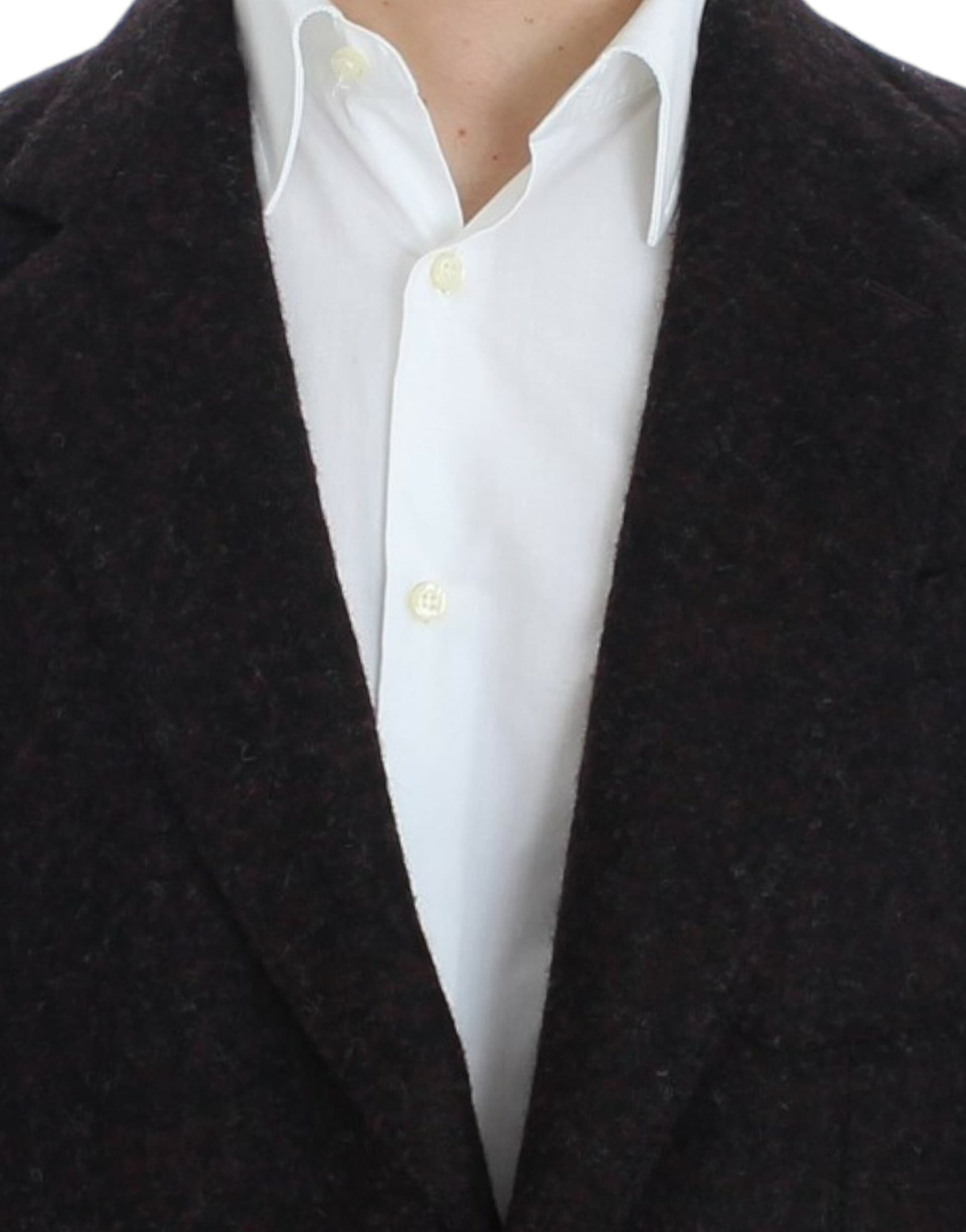 Bordeaux alpaga two button blazer - 5