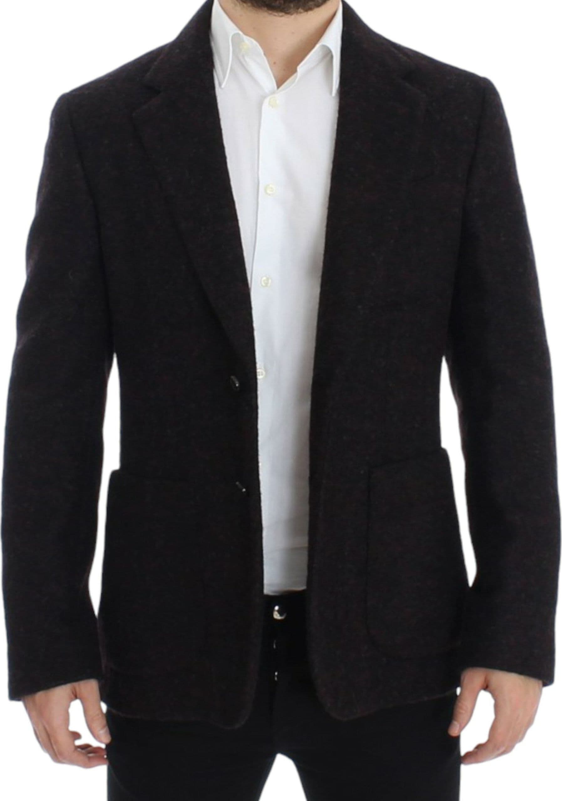 Bordeaux alpaga two button blazer - 6