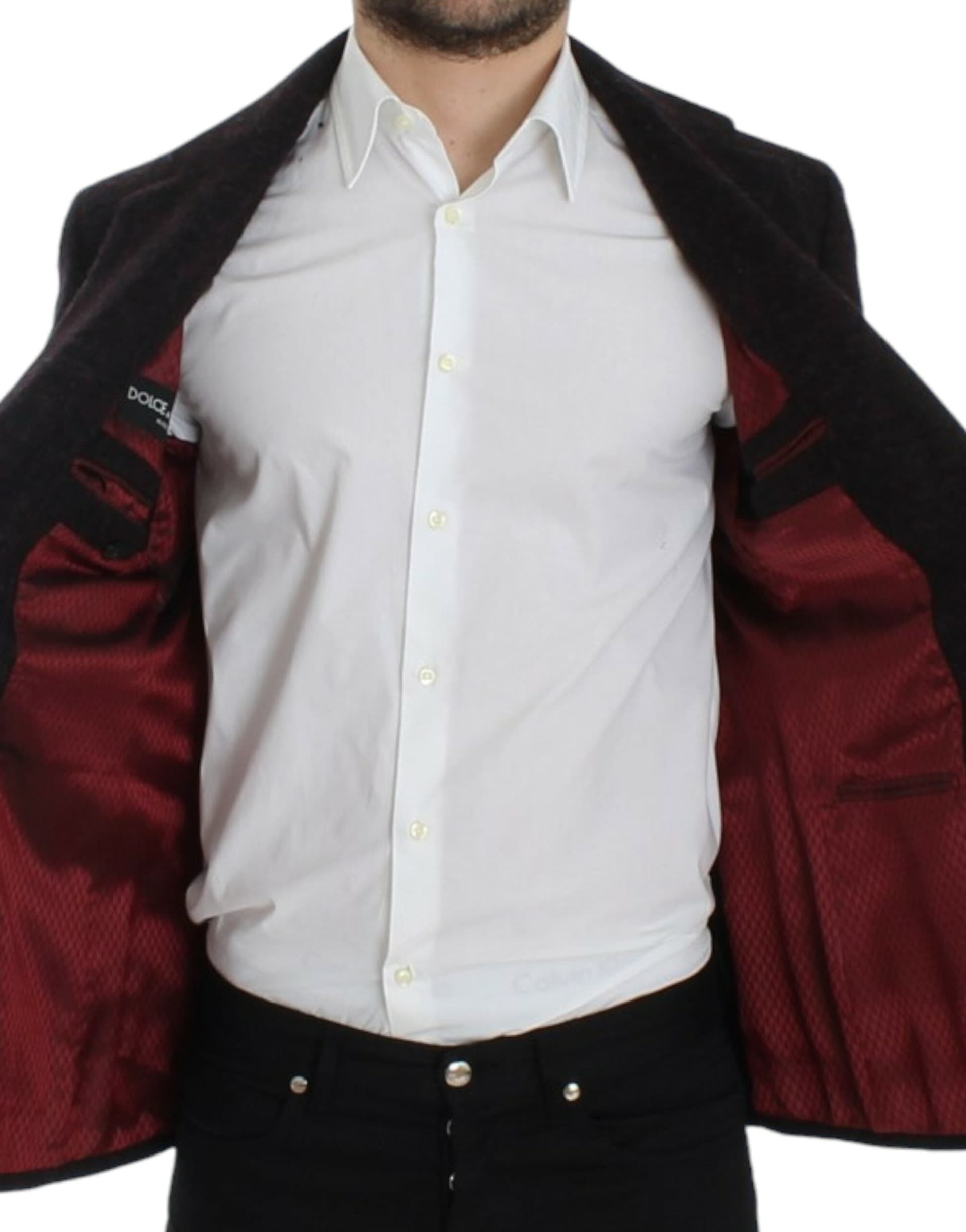 Bordeaux alpaga two button blazer - 7