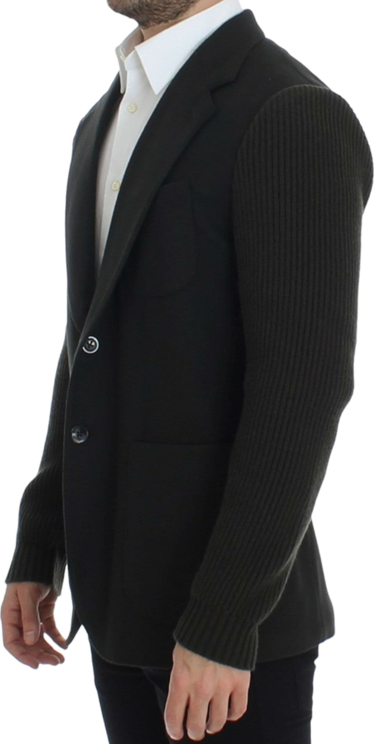 Green cashmere two button blazer - 2