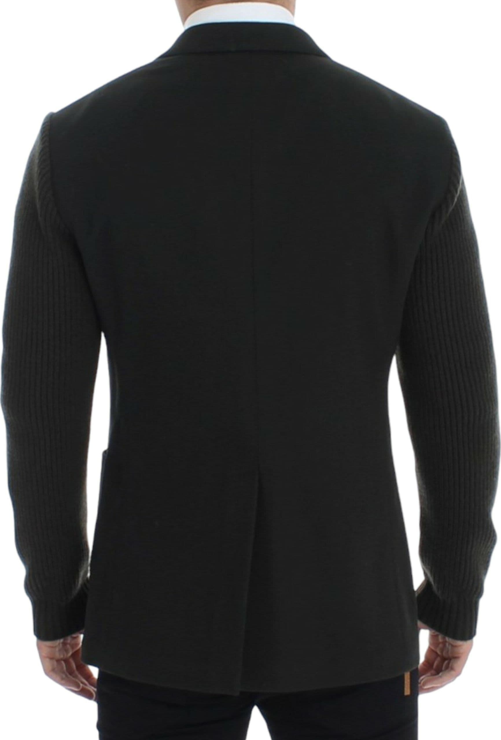 Green cashmere two button blazer - 3