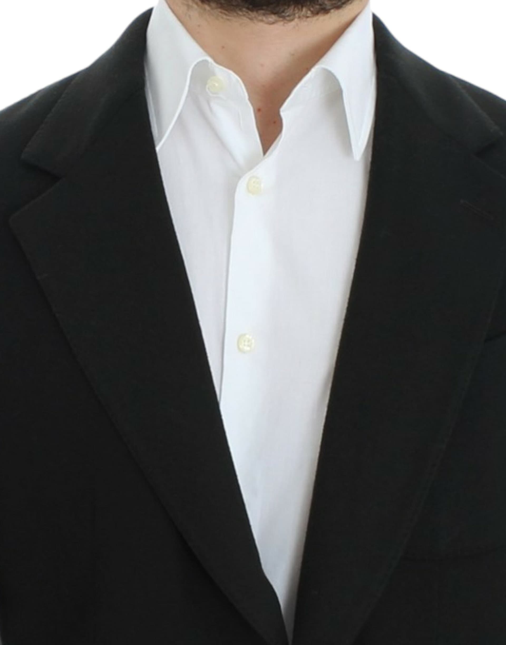 Green cashmere two button blazer - 5