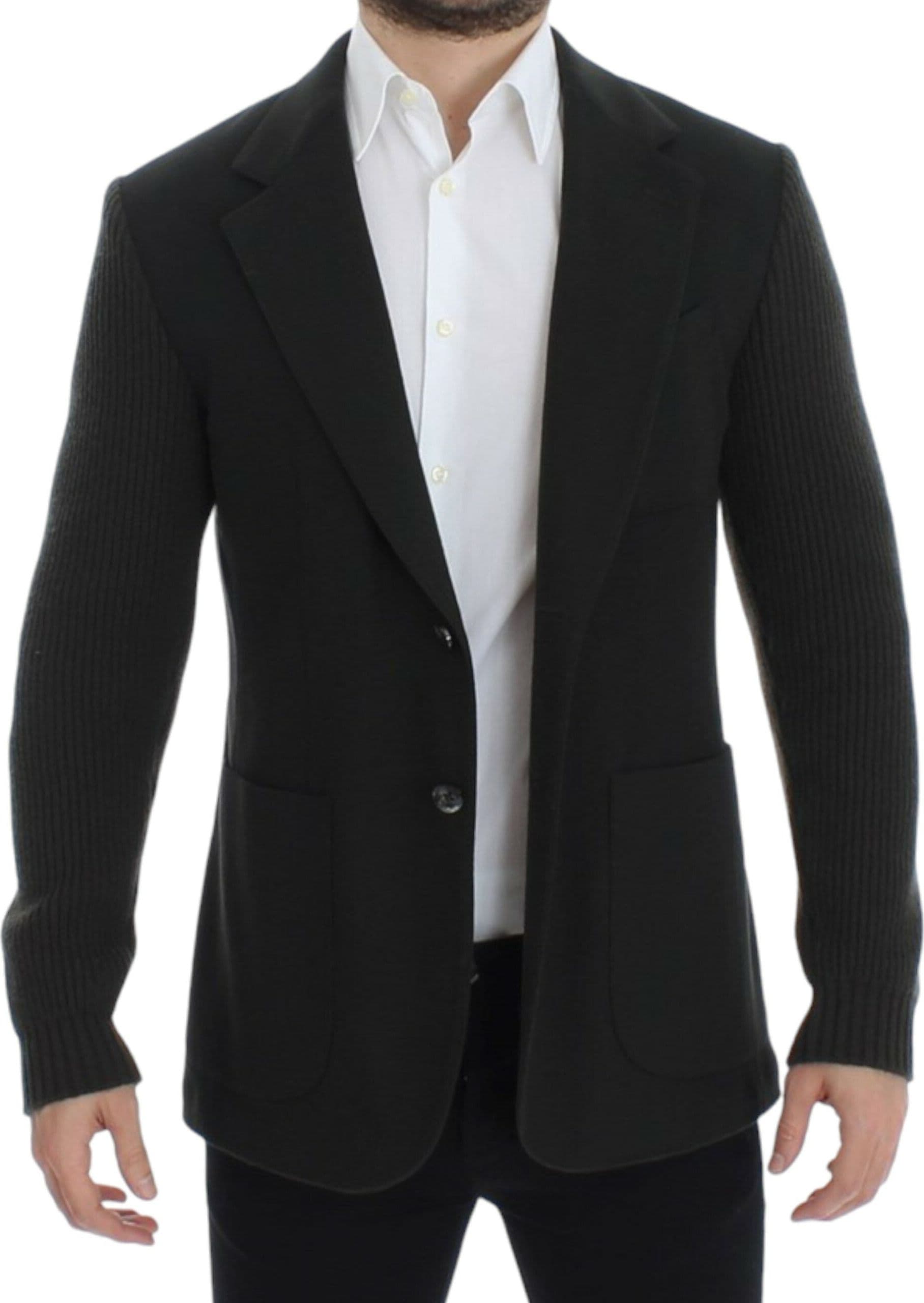 Green cashmere two button blazer - 6