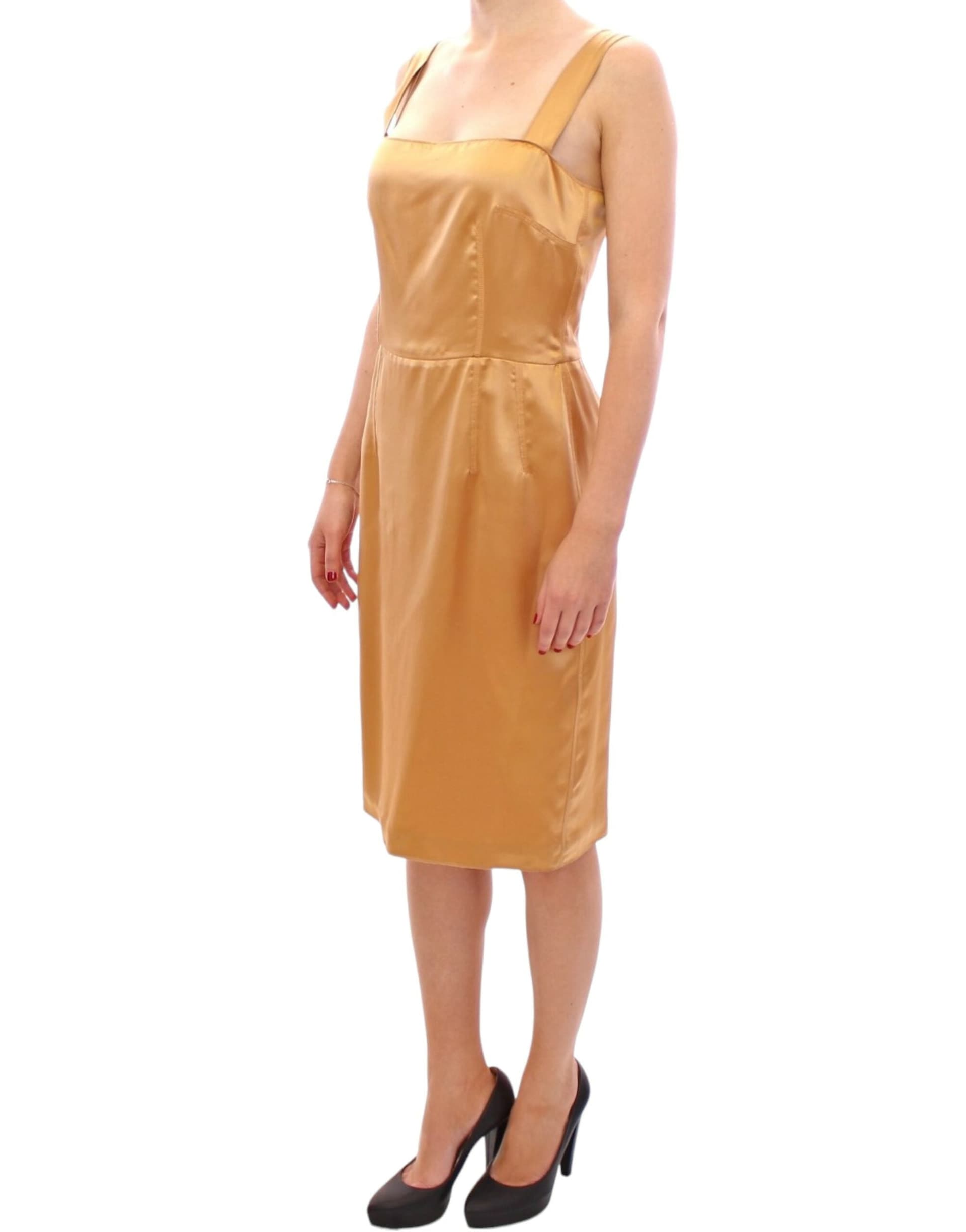 Bronze silk sheath dress - 2