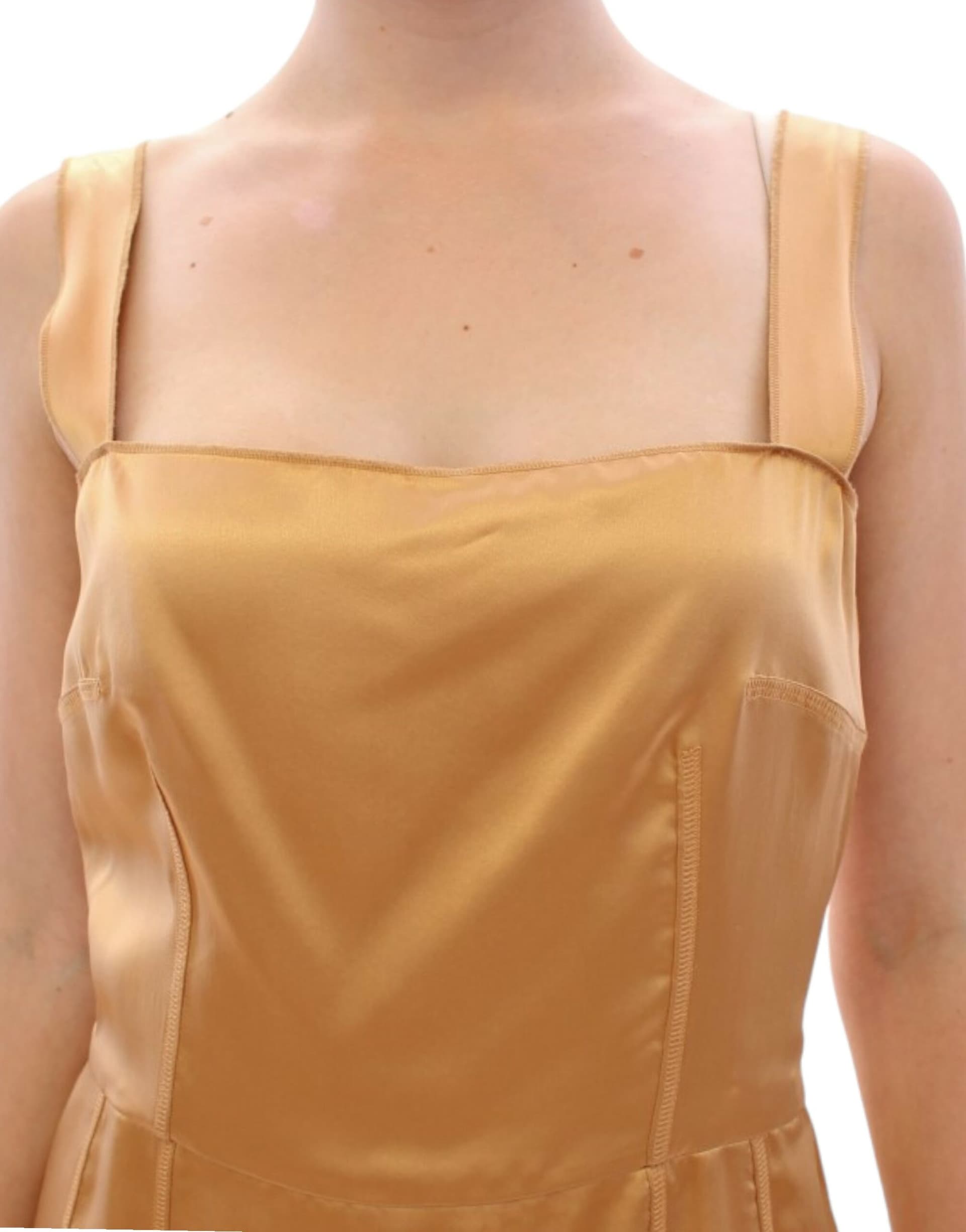 Bronze silk sheath dress - 4