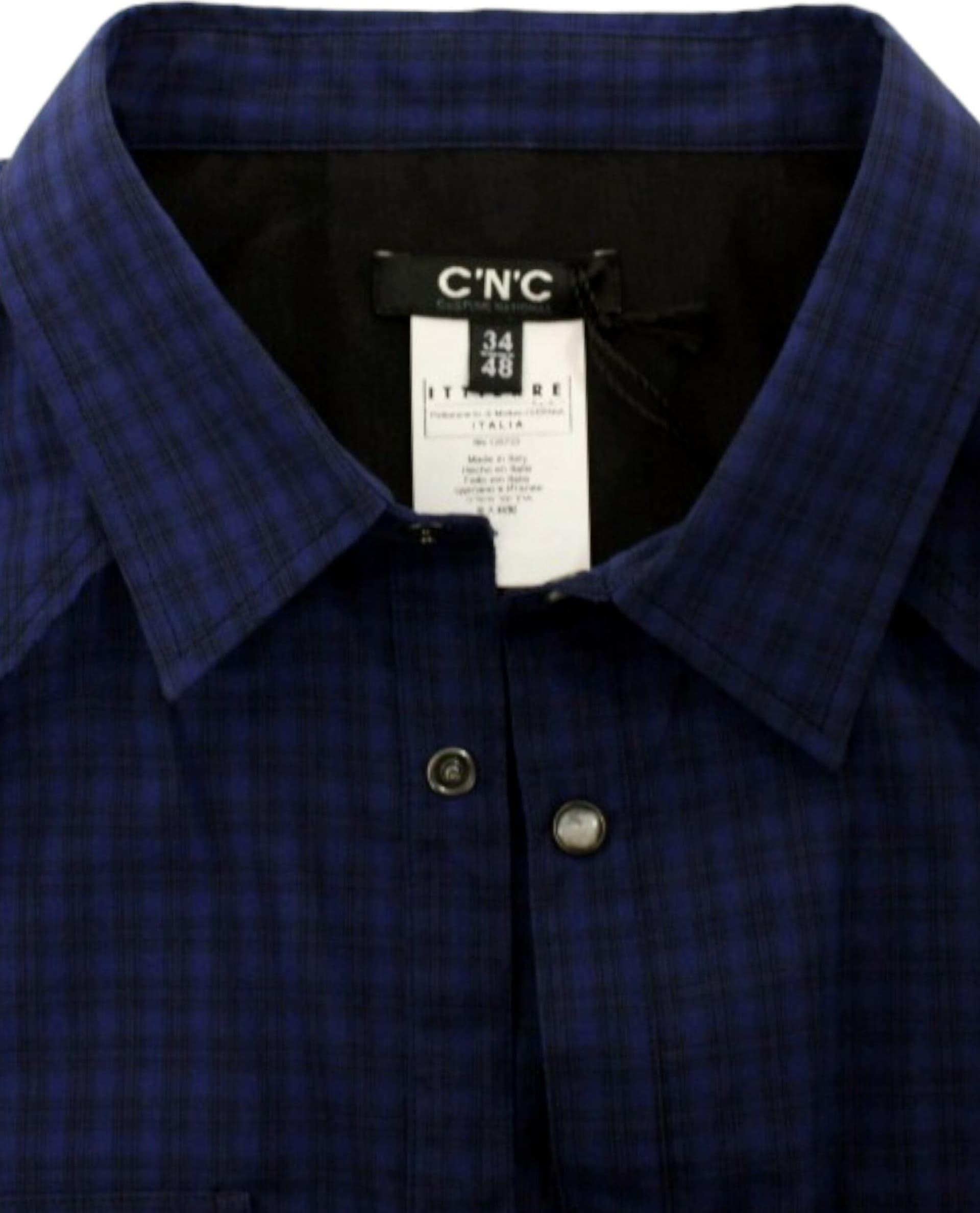 Blue checkered cotton shirt - 2