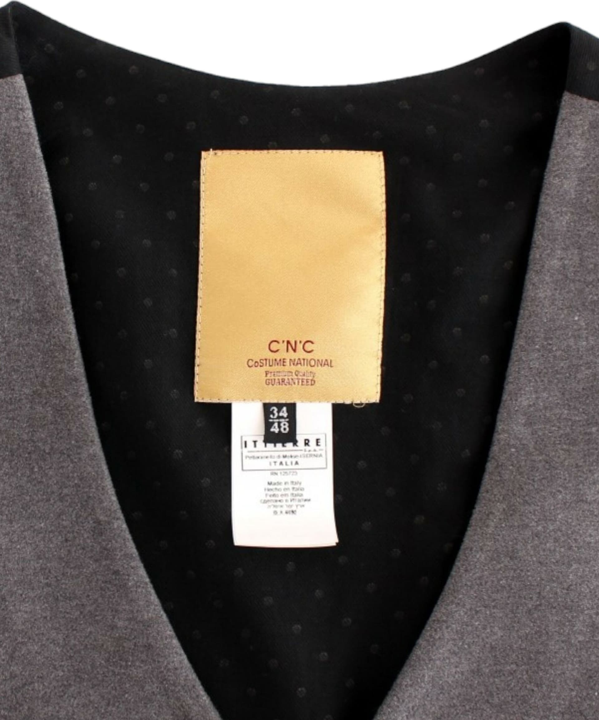 Gray cotton blend casual vest - 3