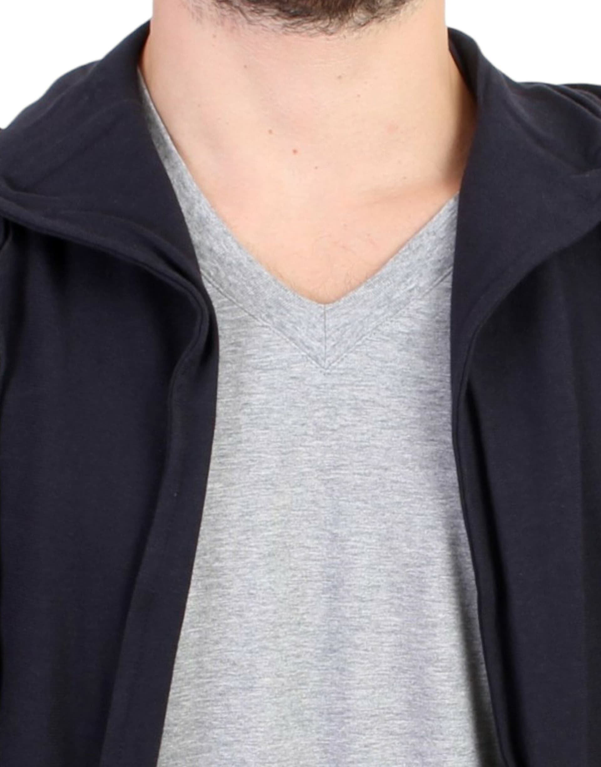 Blue hooded cotton sweater - 6