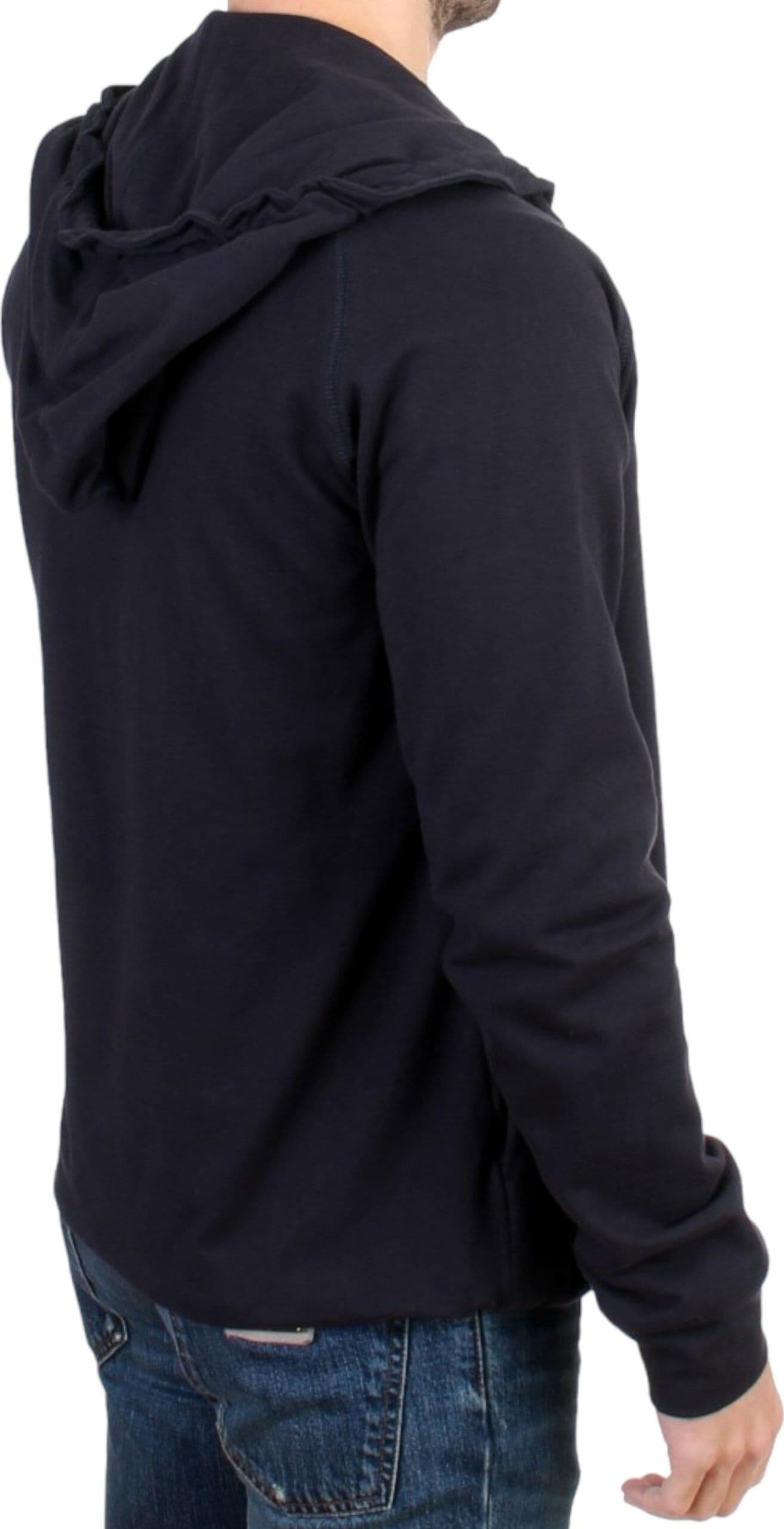 Blue hooded cotton sweater - 7