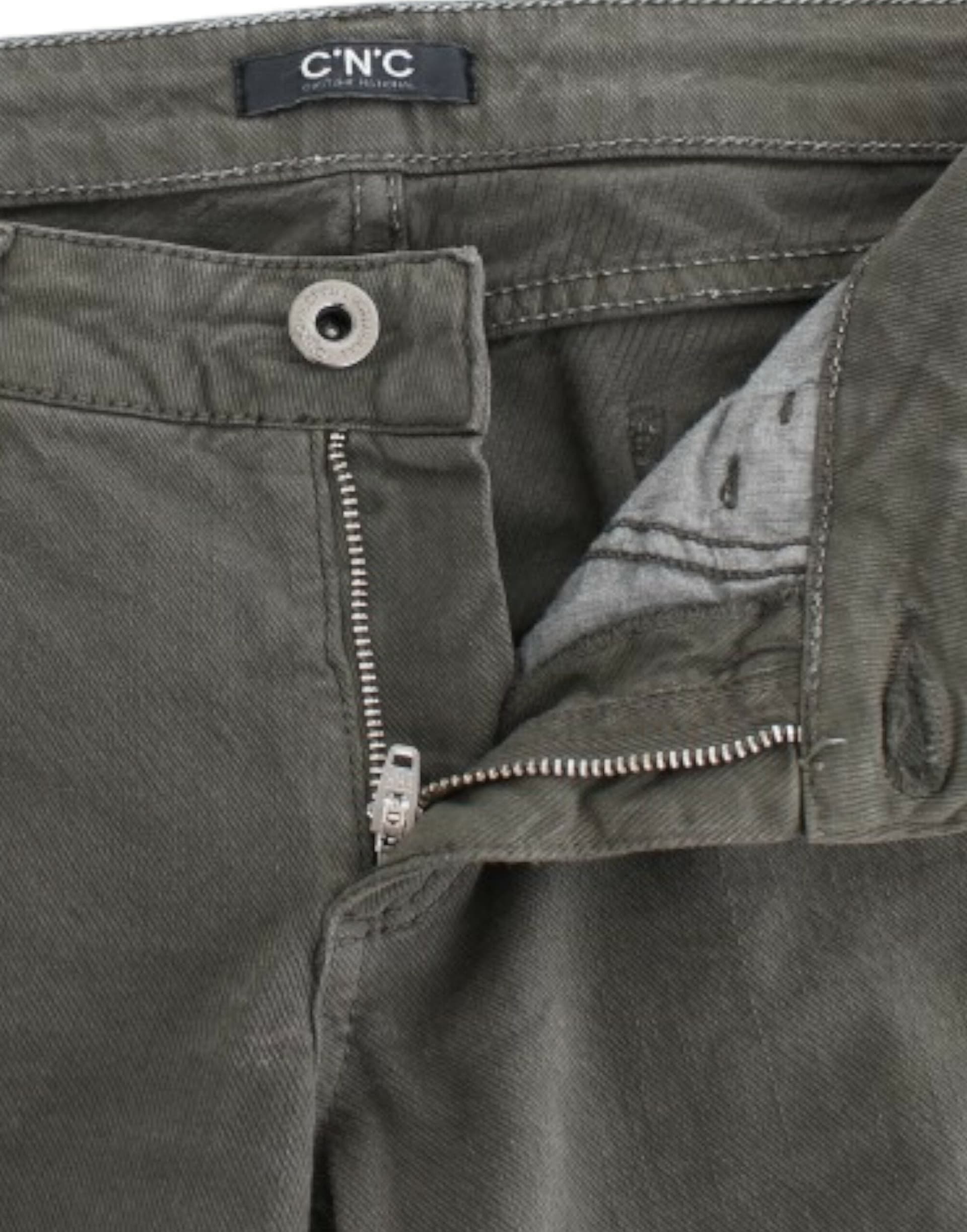 Green slim leg jeans - 4