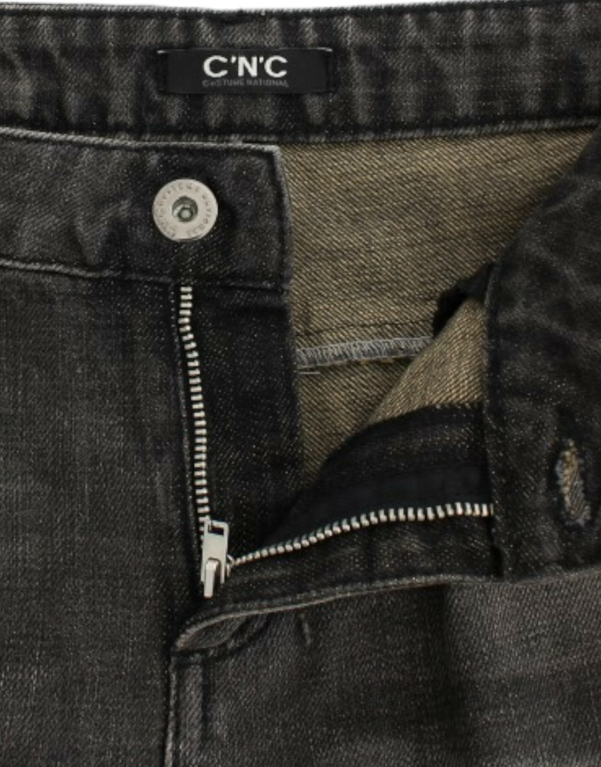 Gray distressed jeans - 6