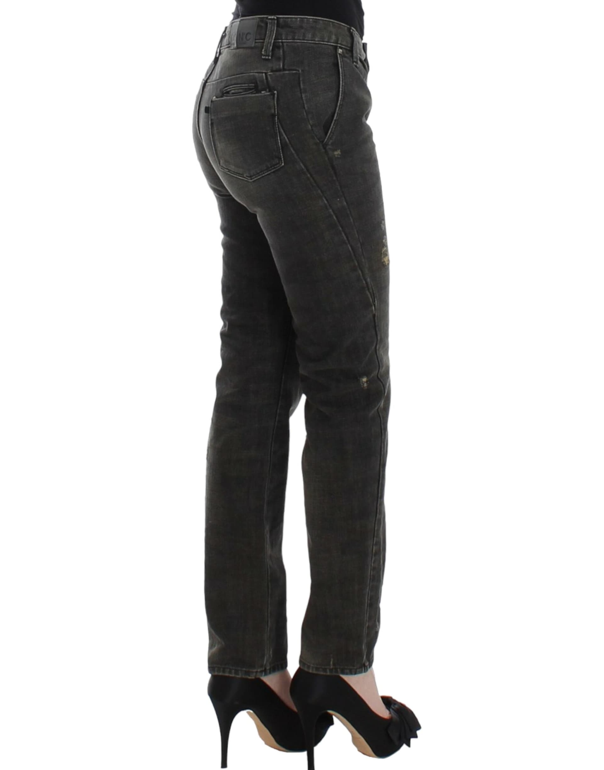Gray distressed jeans - 7