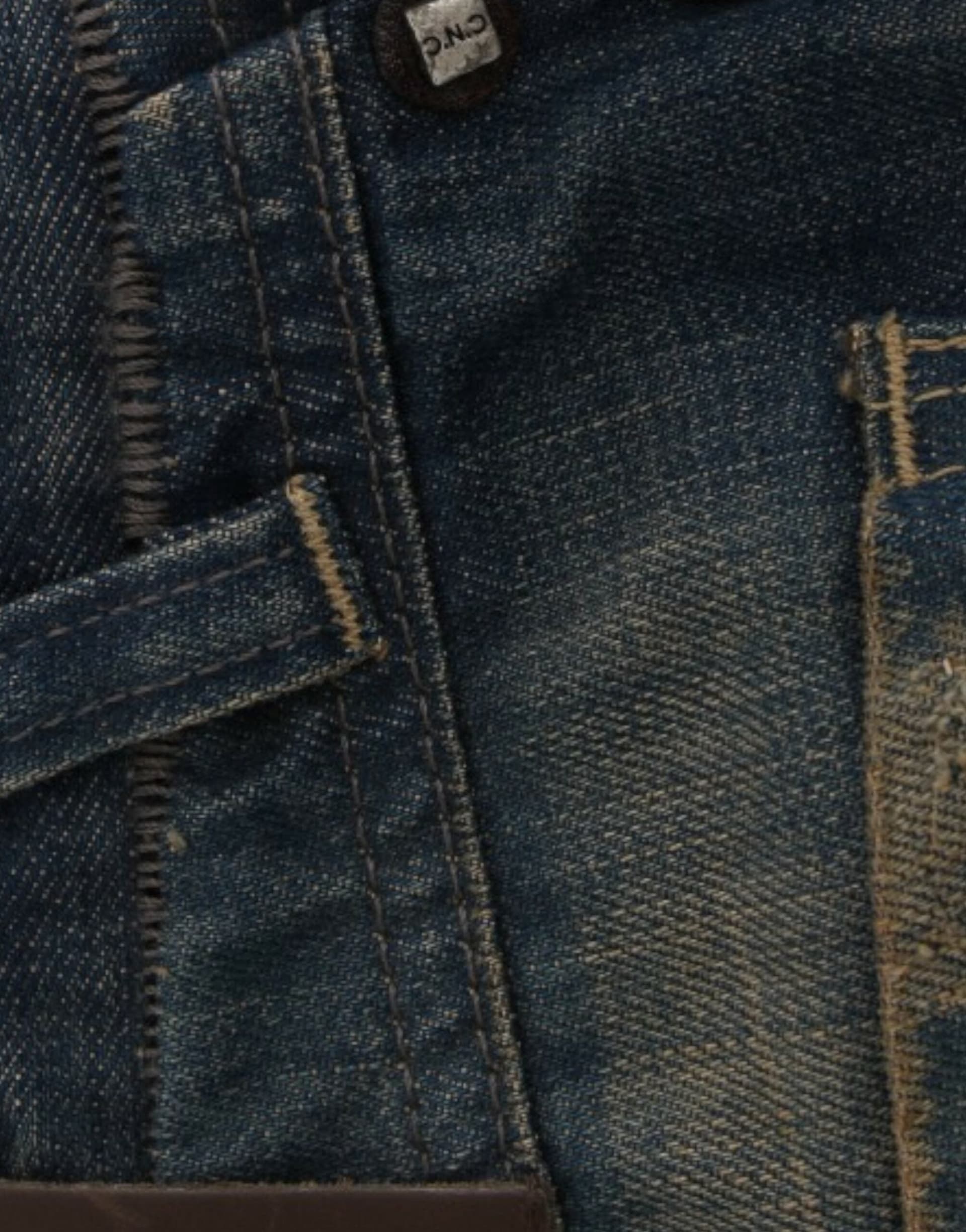 Blue straight leg jeans - 2