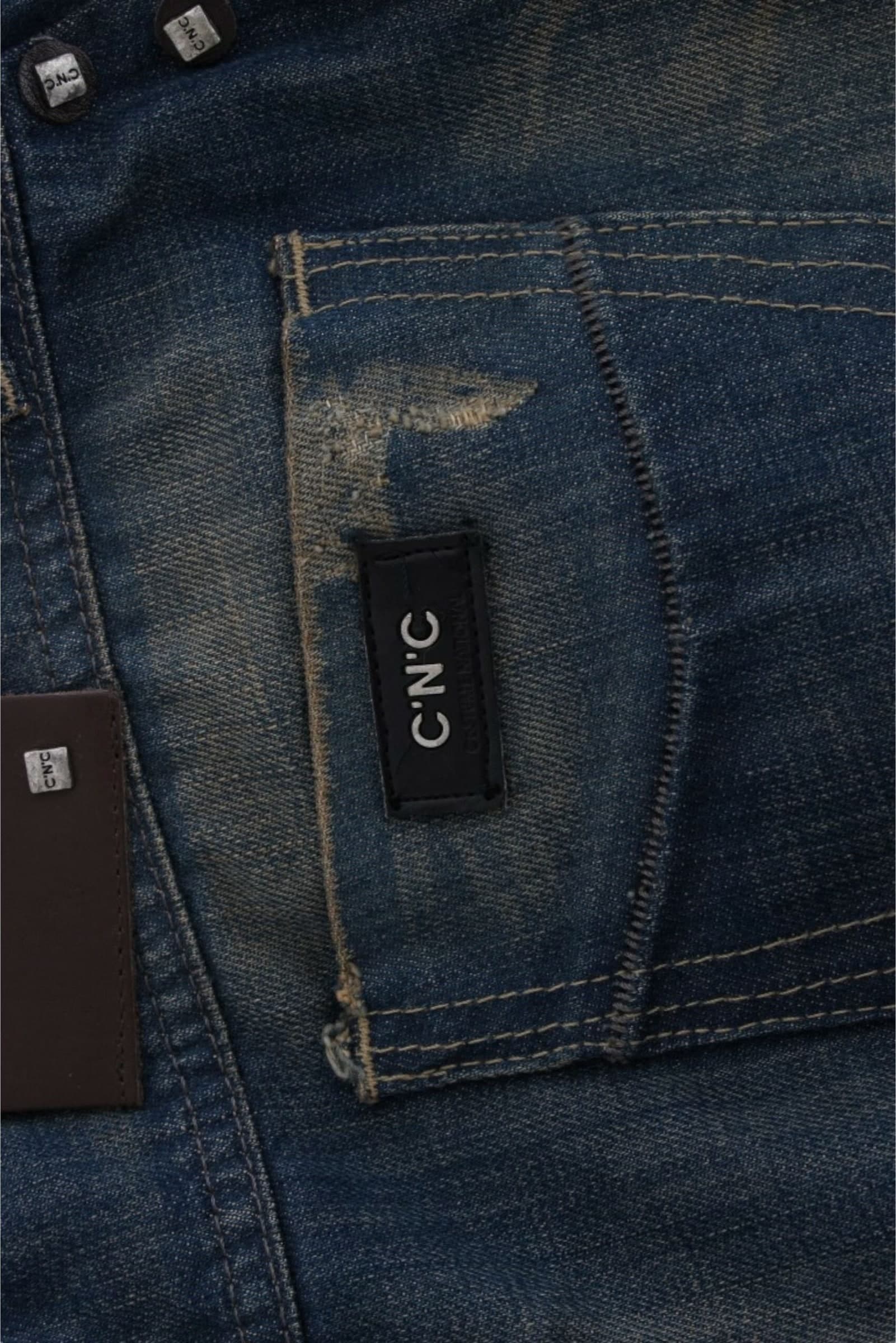Blue straight leg jeans - 3