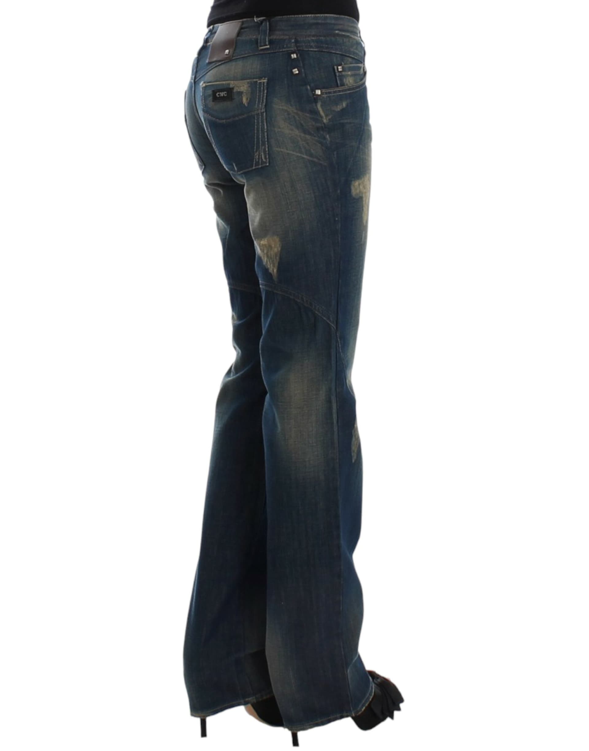 Blue straight leg jeans - 7