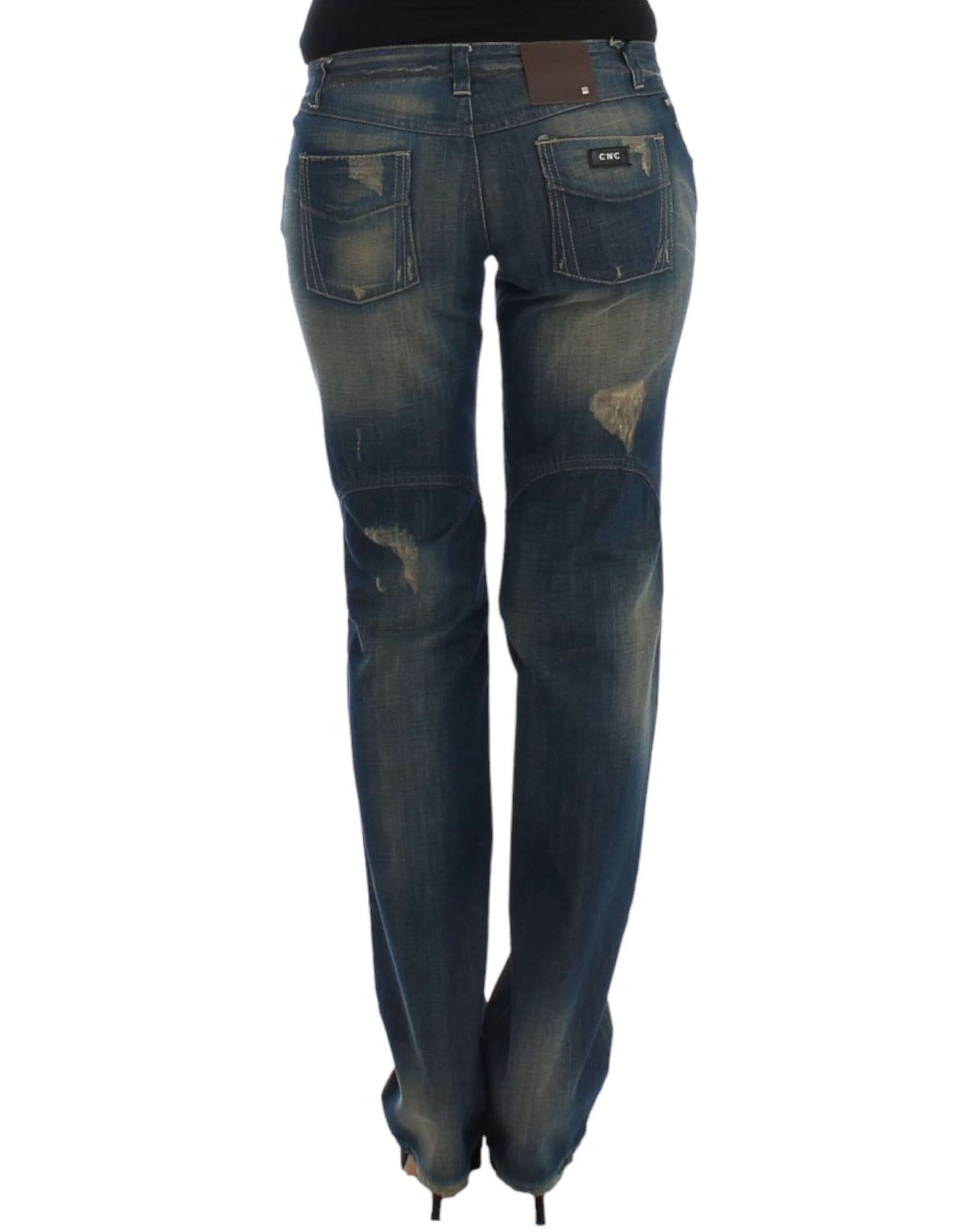 Blue straight leg jeans - 8