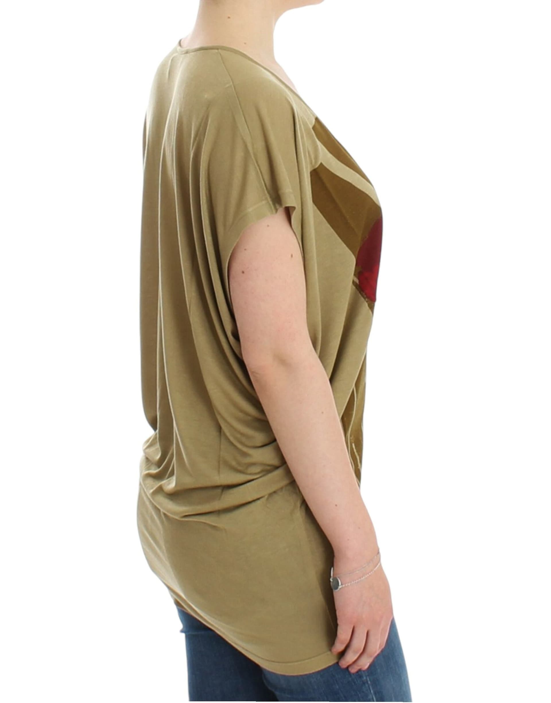 Green print shortsleeve t-shirt - 4