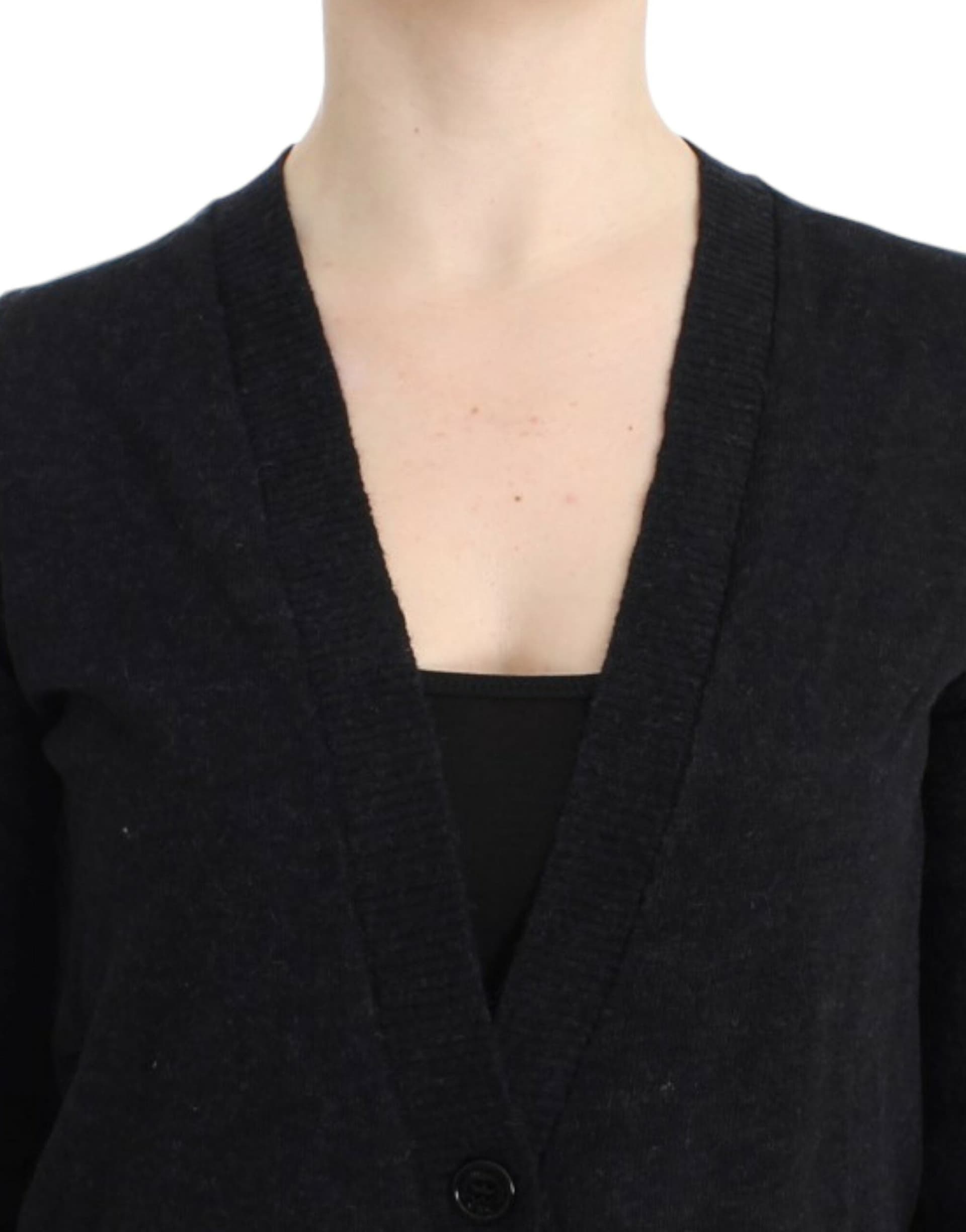 Gray wool alpaca cardigan - 6
