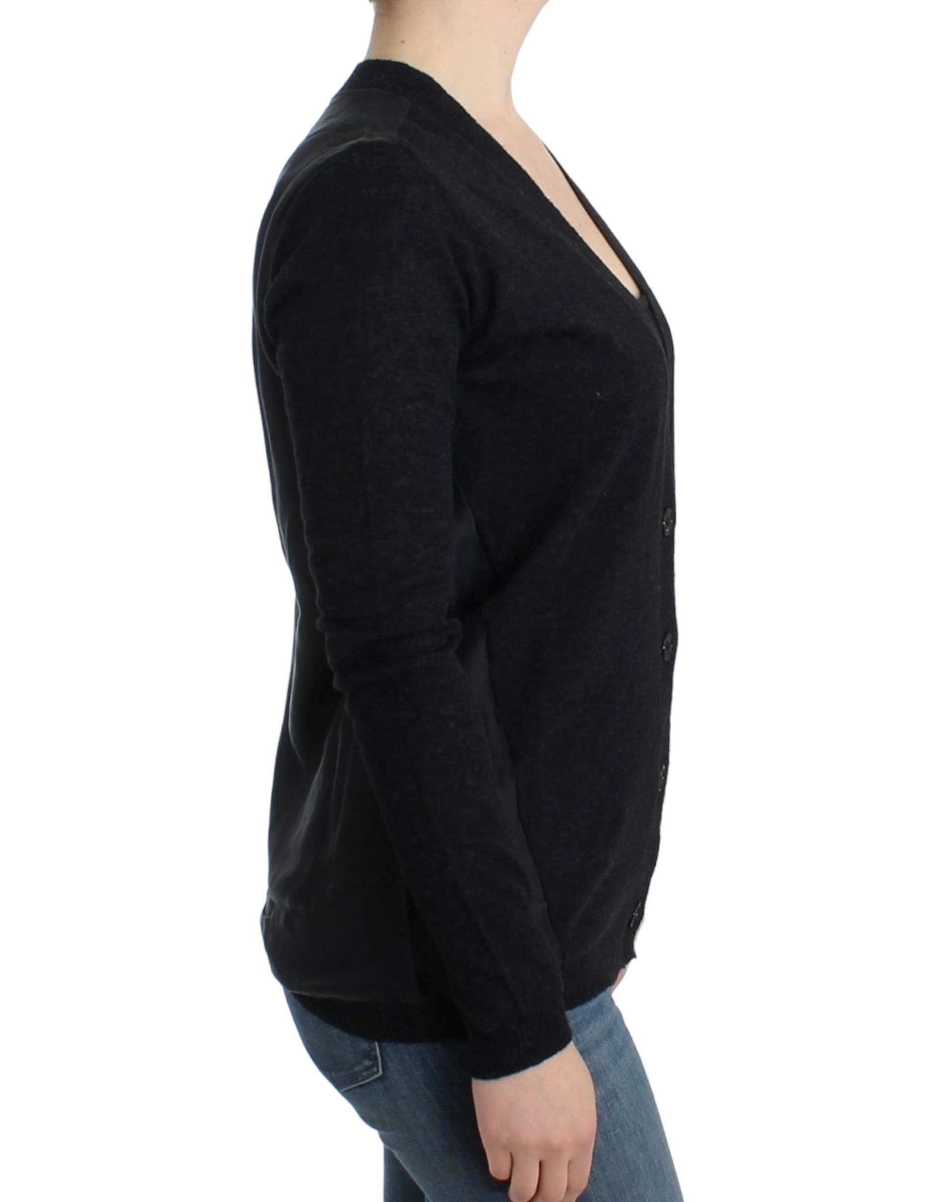 Gray wool alpaca cardigan - 7