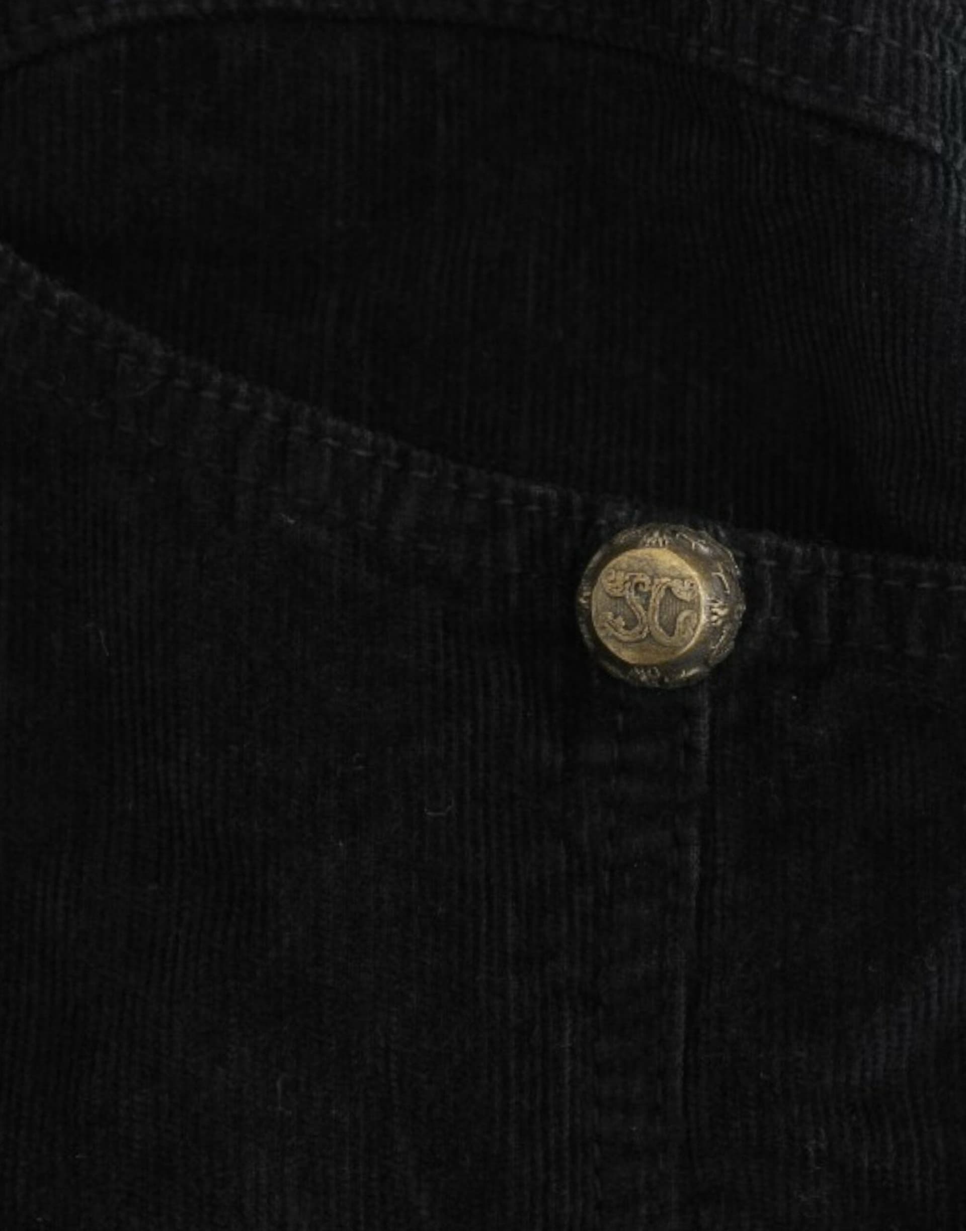 Black Corduroy Pencil Skirt - 6
