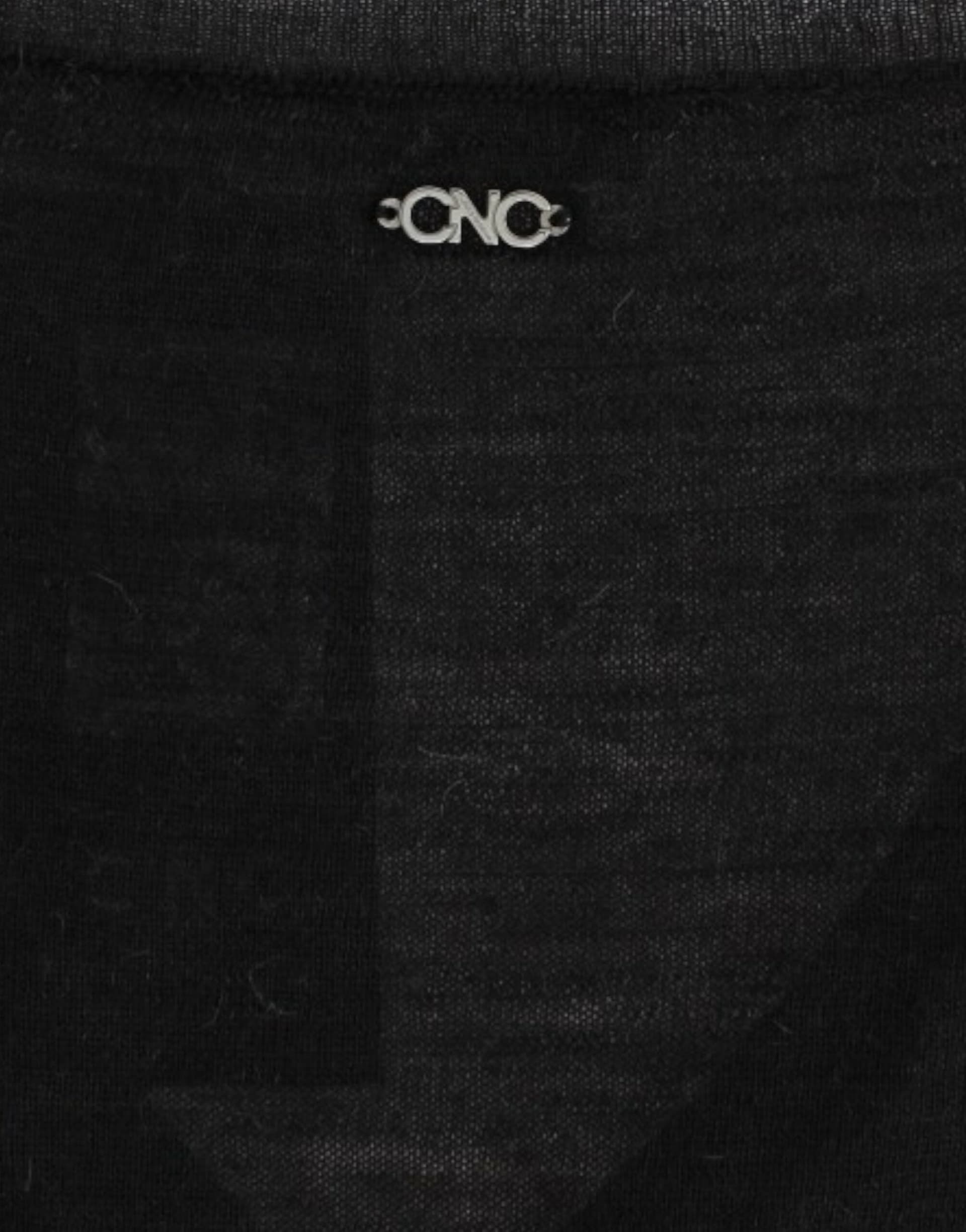 Black V-neck lightweight sweater - 2