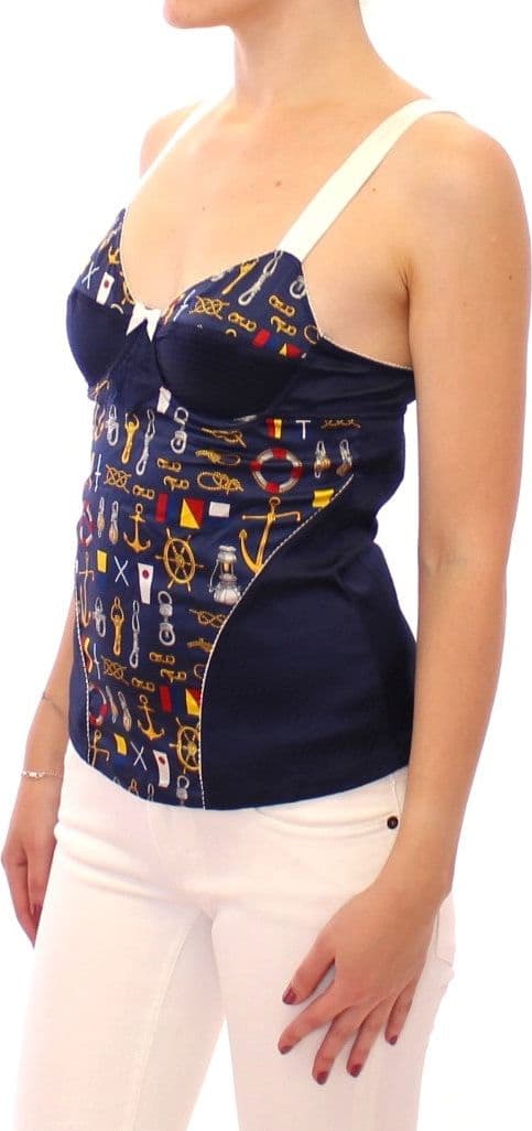 Blue Sailor Motive Tank Top - 2