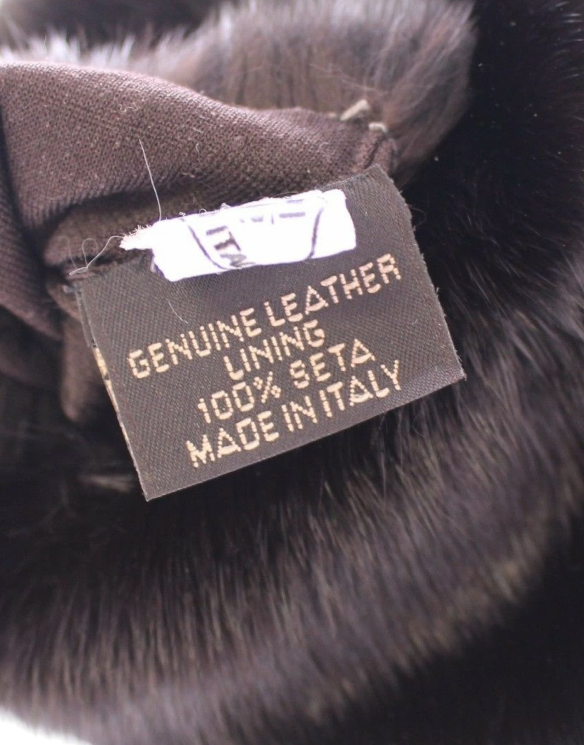 Purple Mink Fur Goatskin Suede Leather Gloves - 4