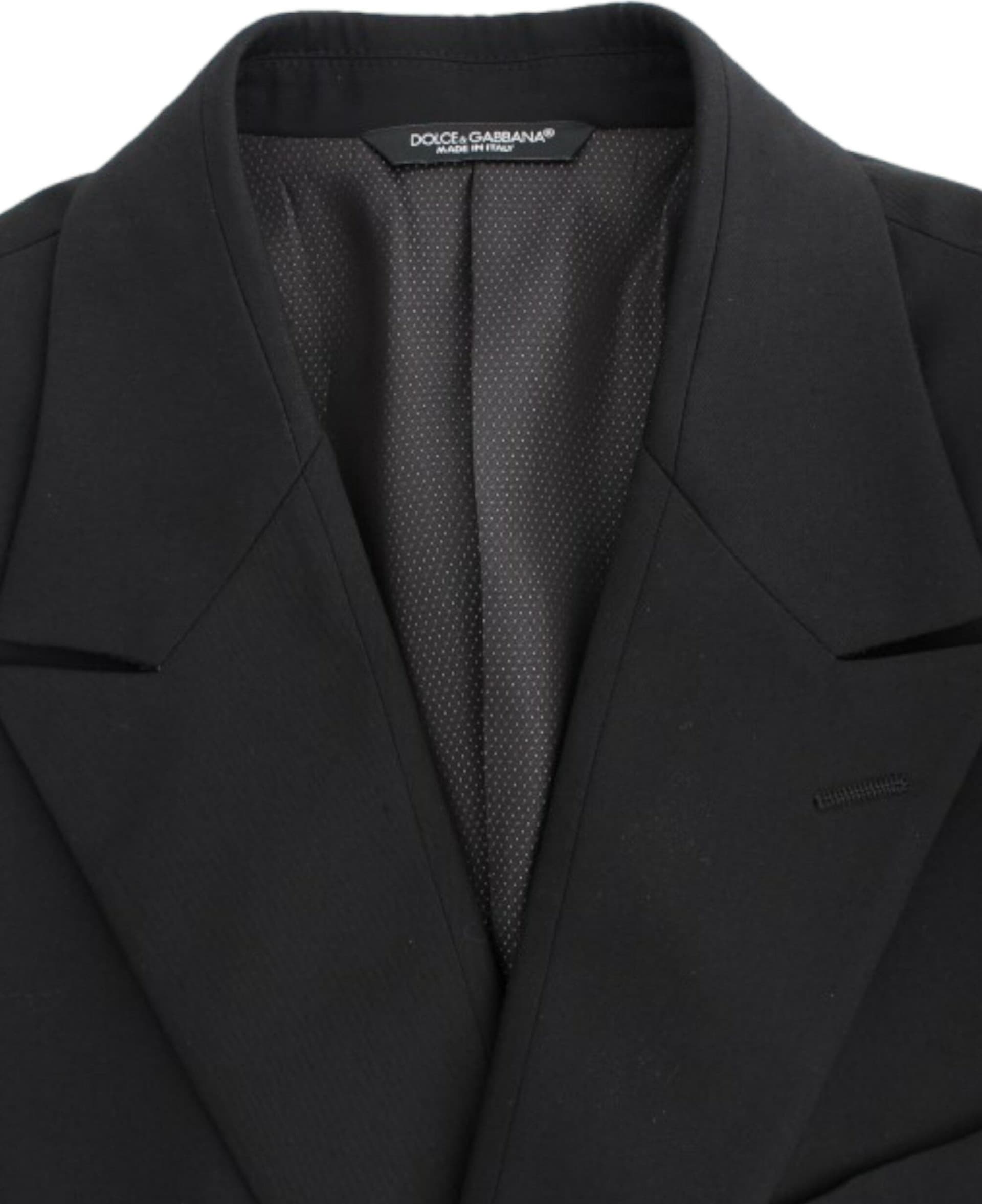 Black wool slim fit blazer - 8