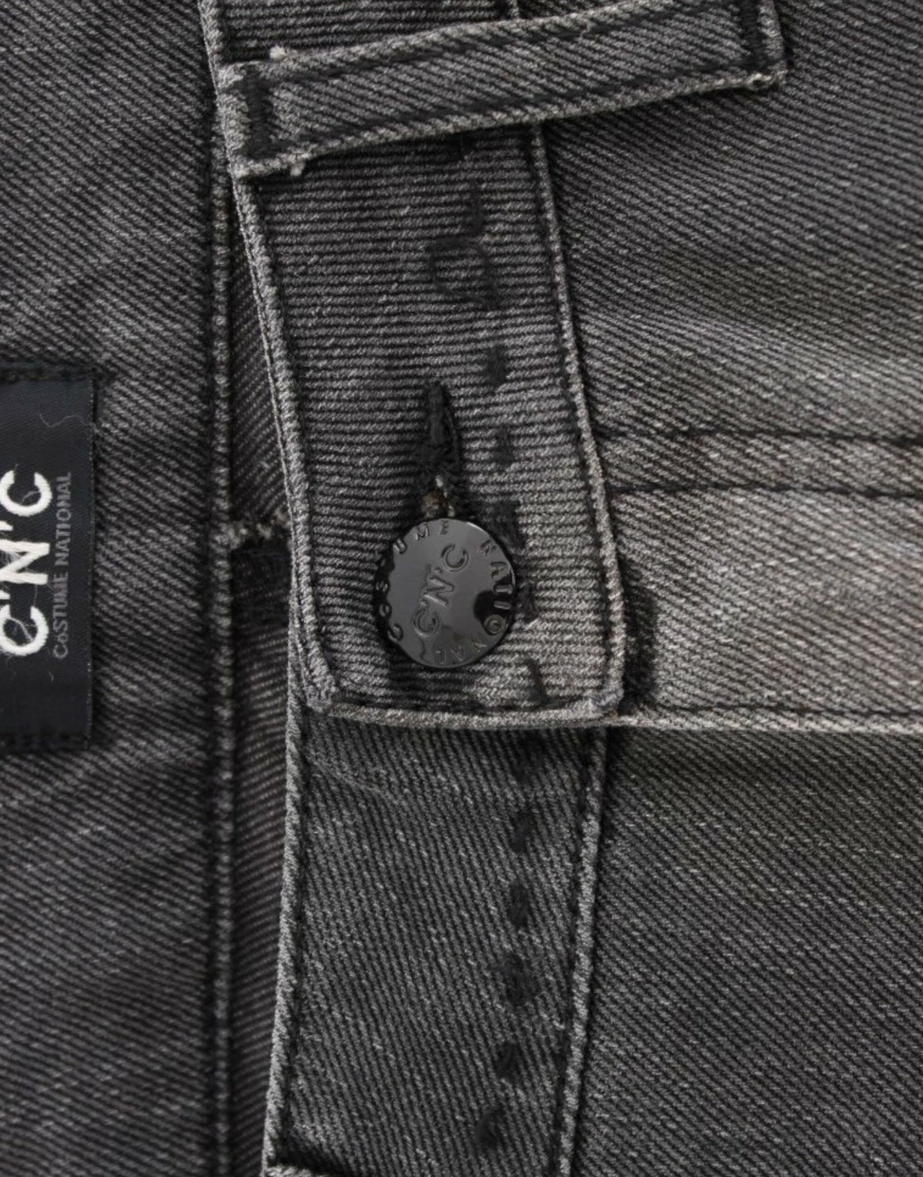 Gray straight leg jeans - 2