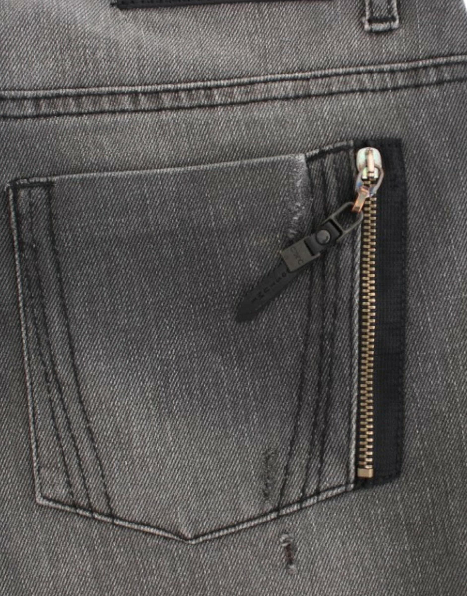 Gray straight leg jeans - 4
