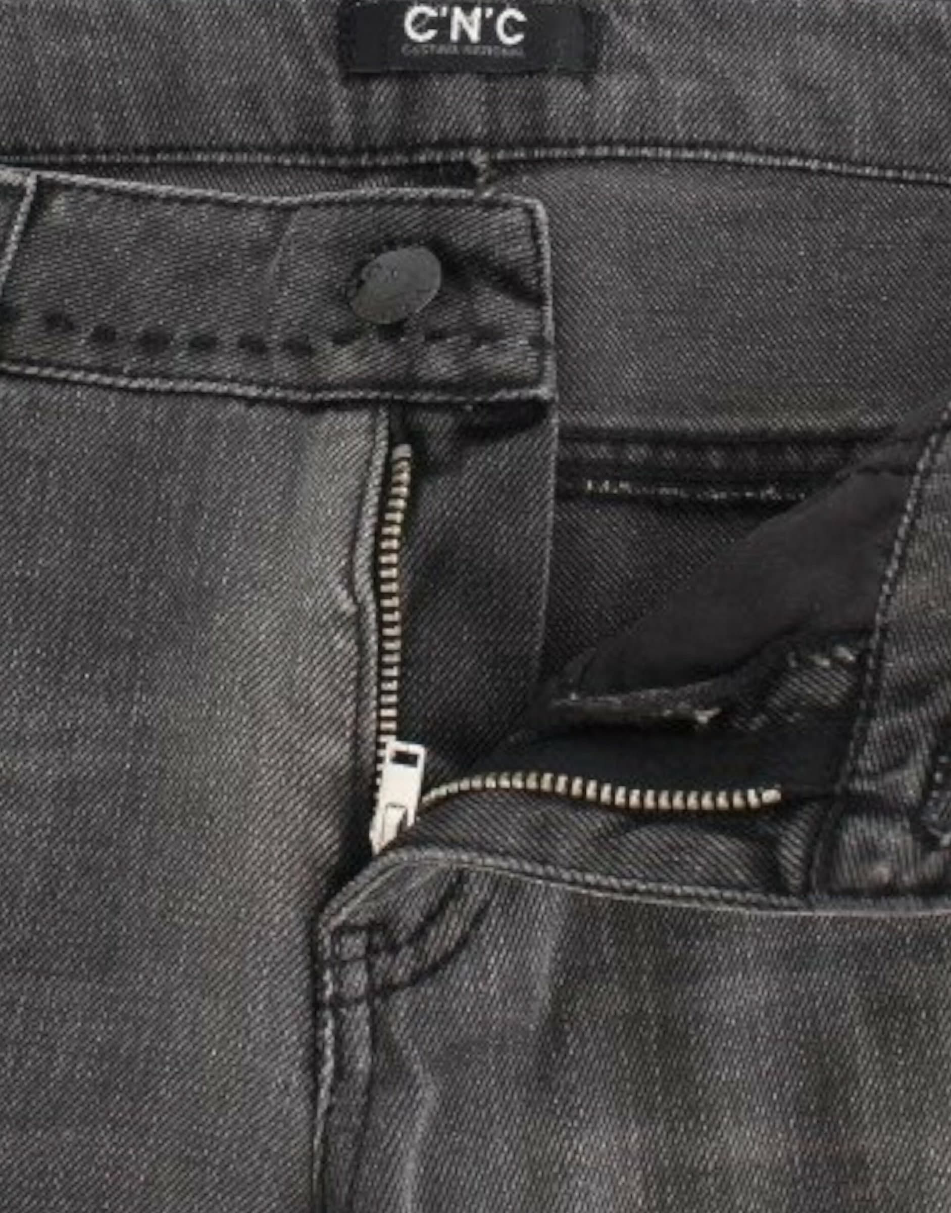 Gray straight leg jeans - 5