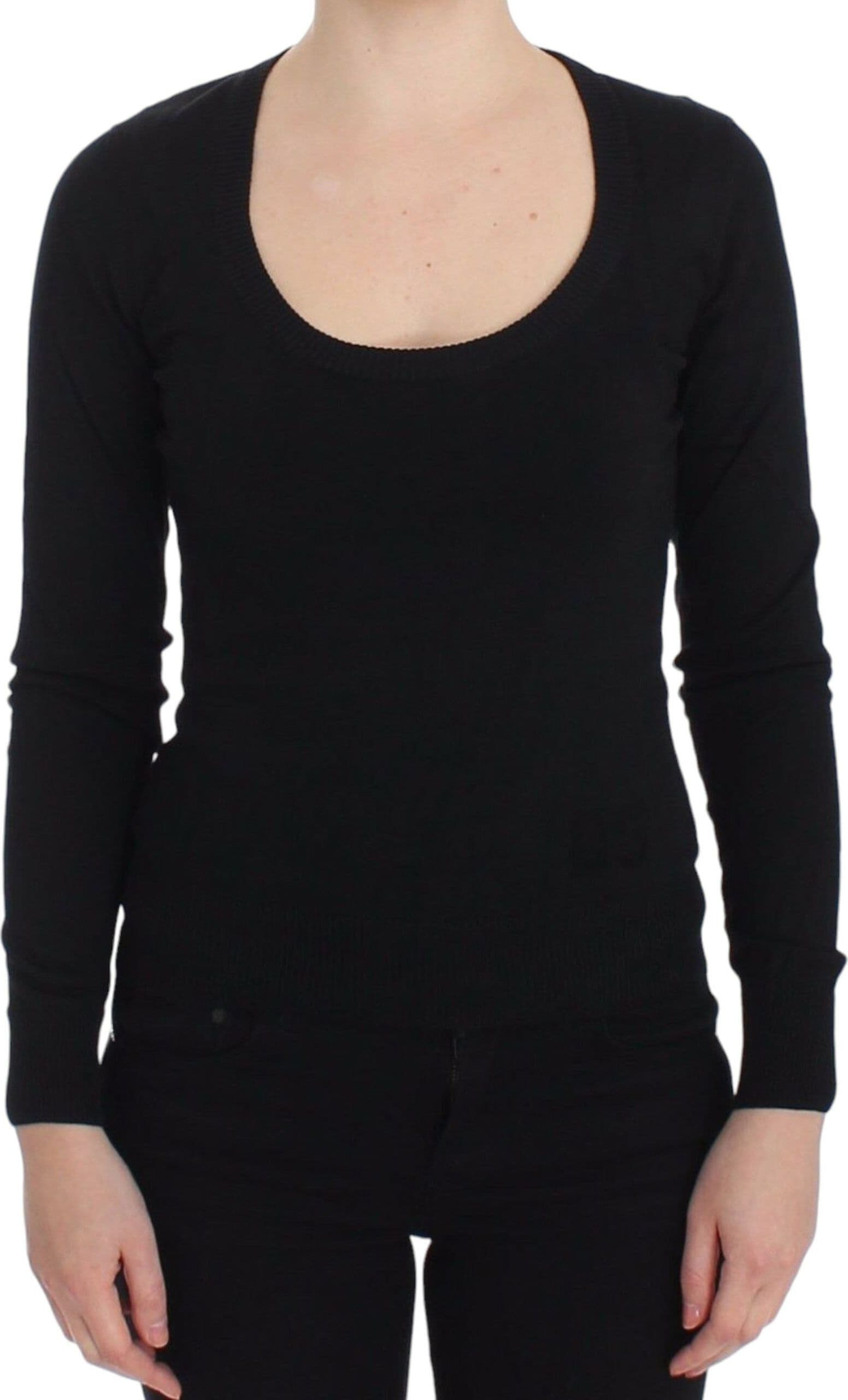 Black Cashmere Crewneck Sweater Pullover