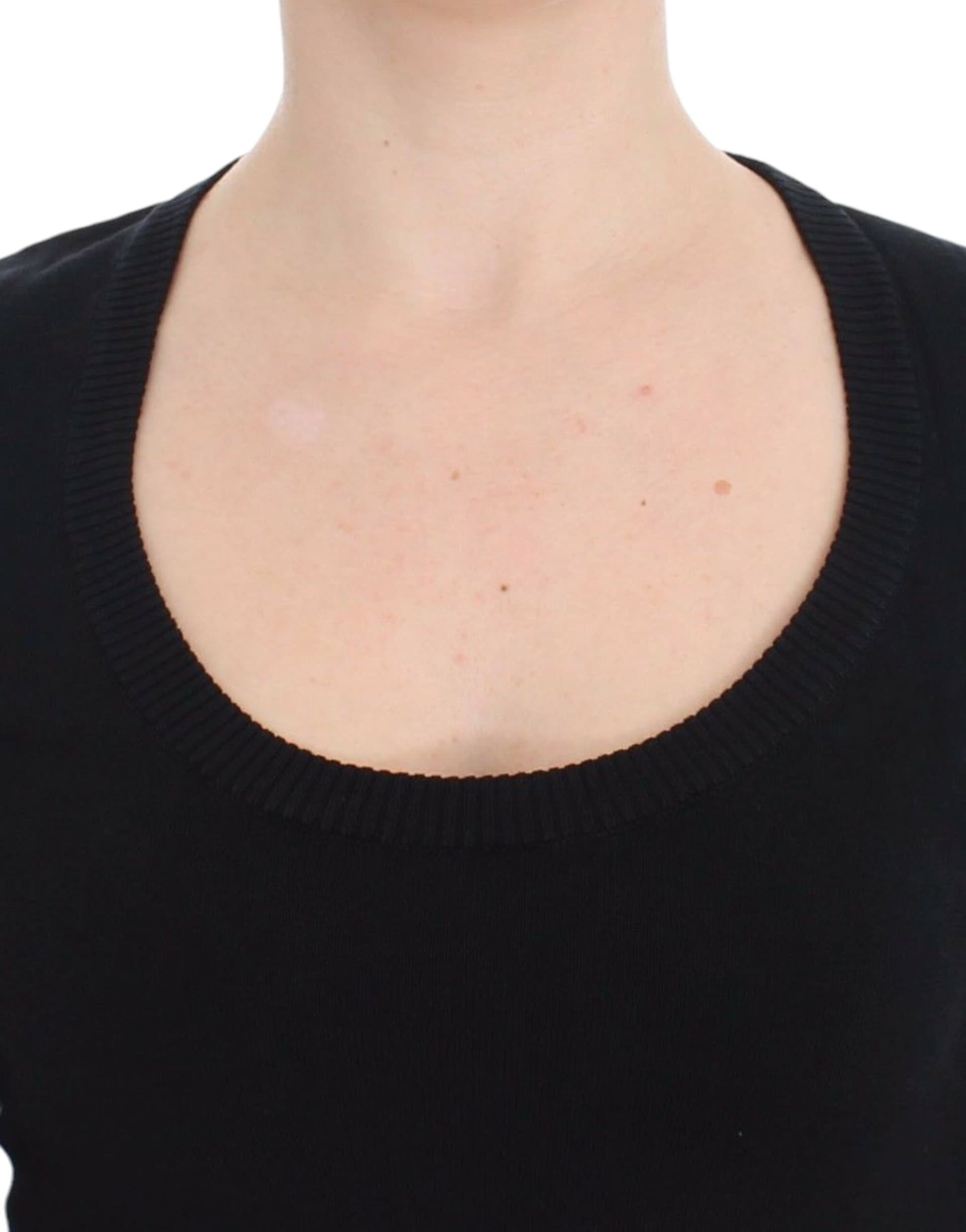 Black Cashmere Crewneck Sweater Pullover - 5