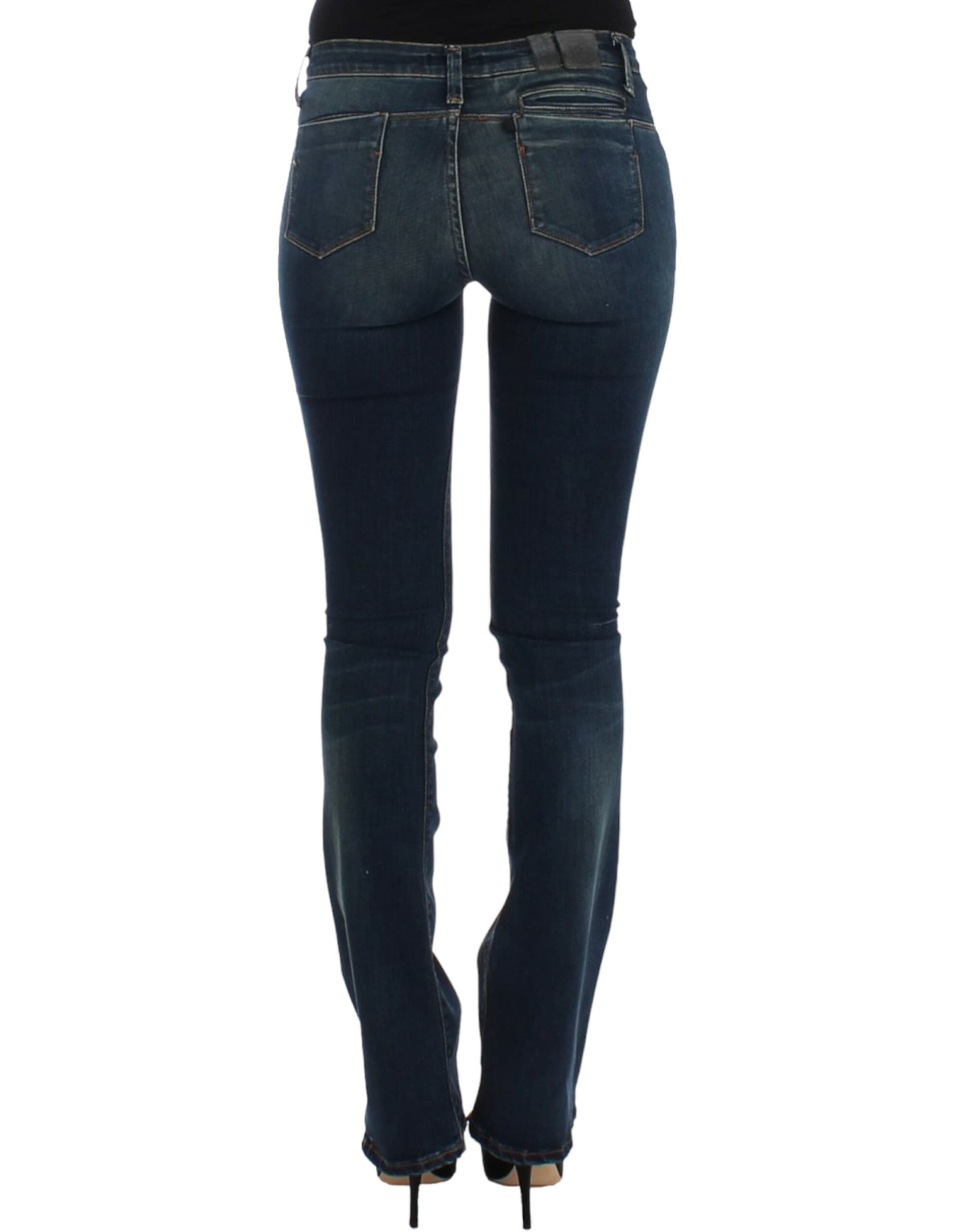 Blue straight leg jeans - 7